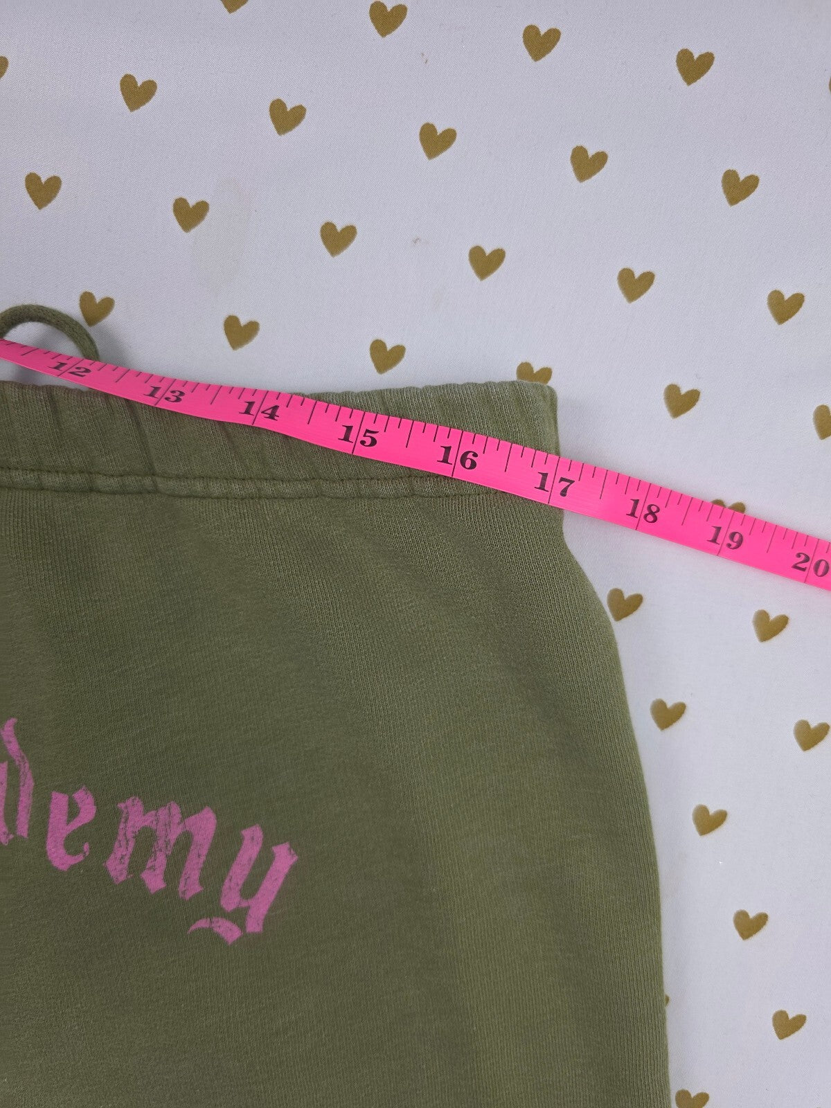 Victorias Secret PINK Academy Logo Butt Vintage y2k Green Sweat Shorts Medium