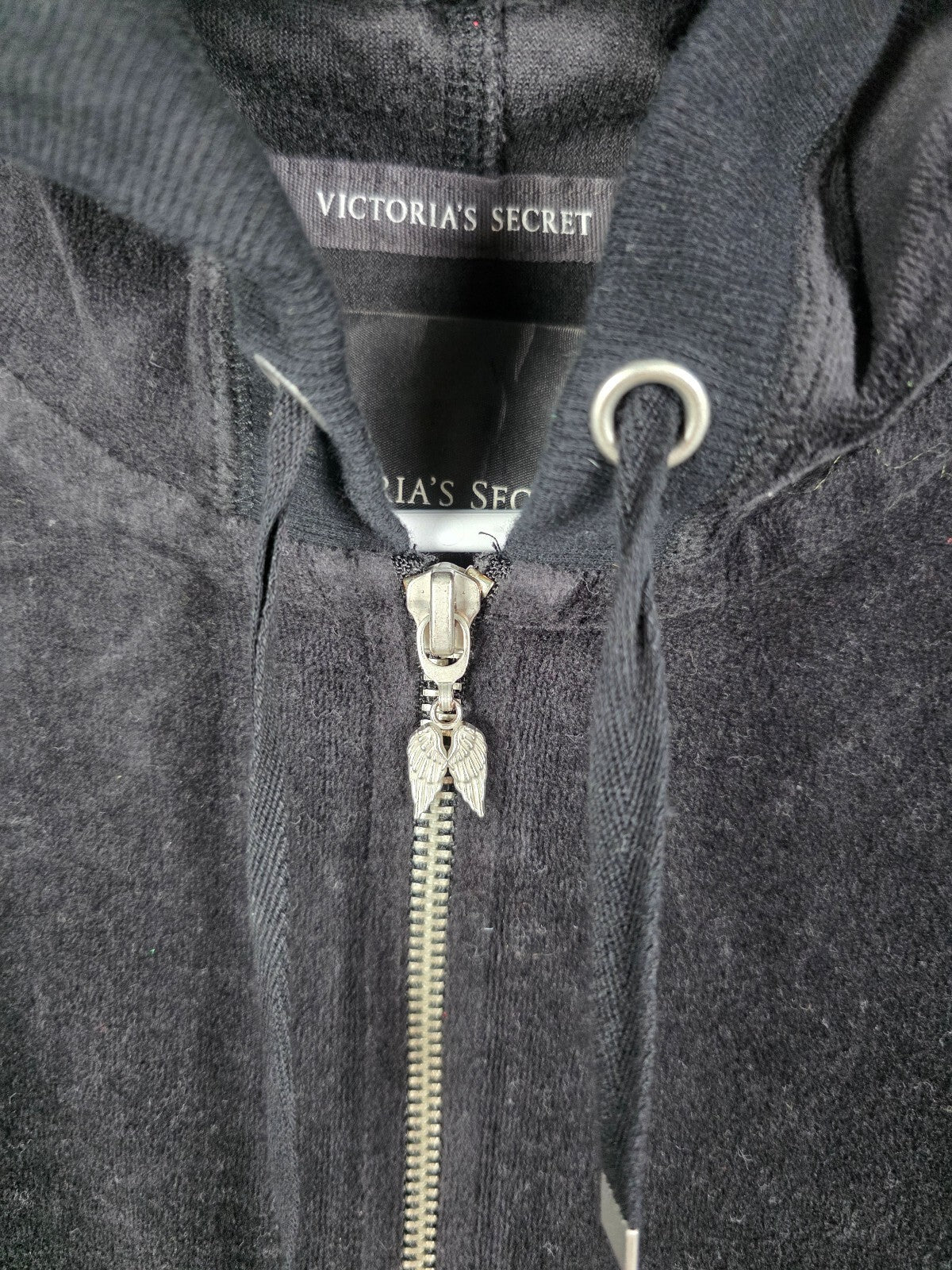 Victorias Secret ANGELS Velour WINGS Full Zip Hoodie Jacket MEDIUM