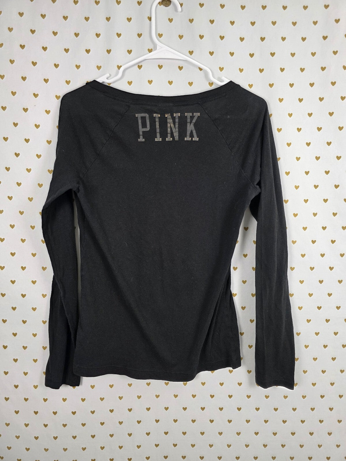 Victorias Secret PINK NFL New Orleans Saints Long Sleeve Football Tee Small