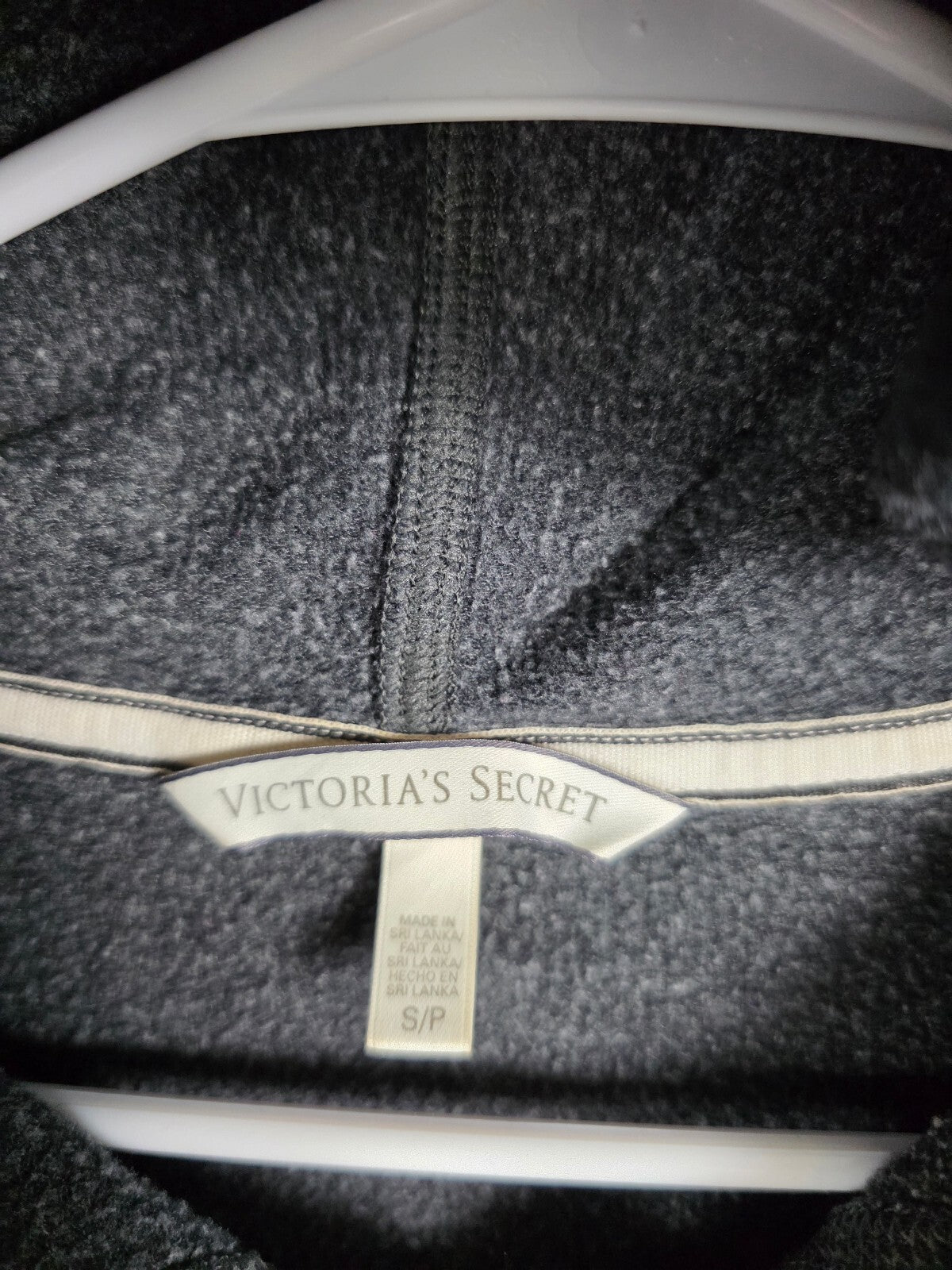 Victorias Secret ANGELS Bling WINGS White Sequin Full Zip Hoodie Jacket SMALL