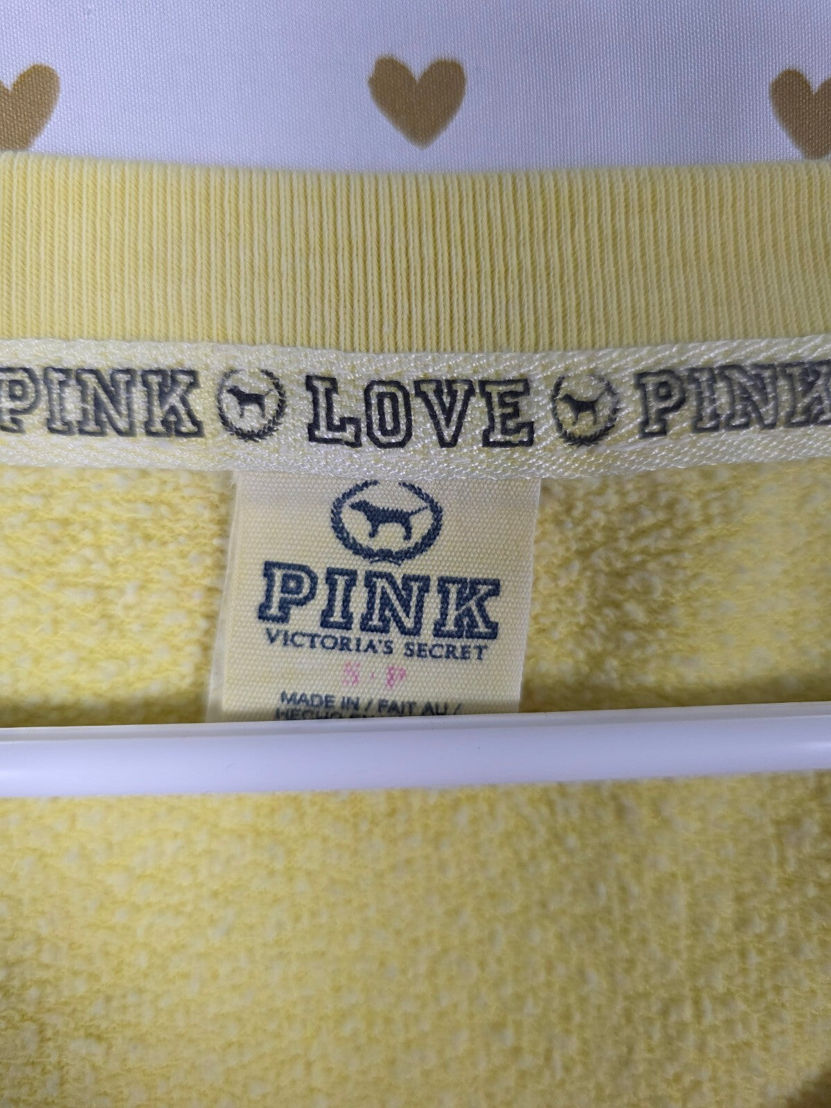 Rare PINK Victoria's Secret Leopard Logo LOVE PINK Crewneck Sweatshirt SMALL