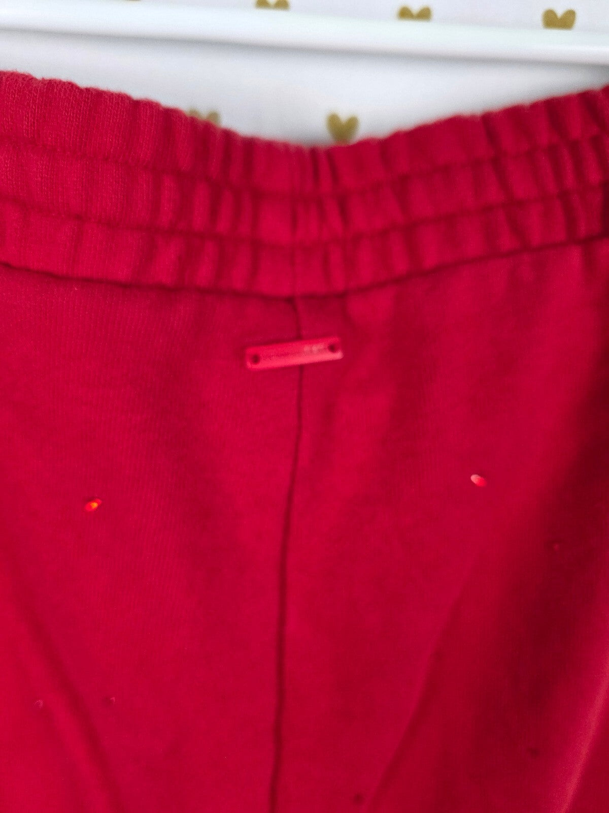 Victorias Secret RED BLING ALL OVER Studded Sweats Sweatpants MEDIUM