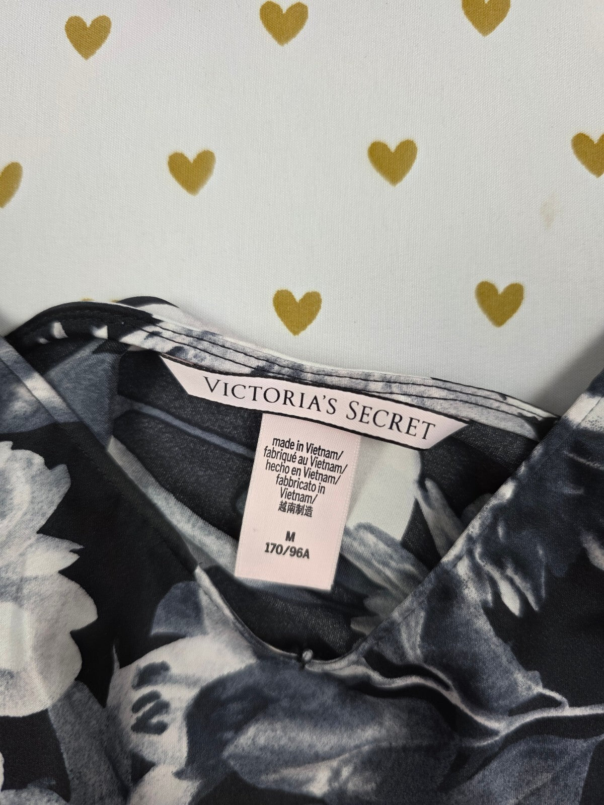 Victorias Secret Floral satin Babydoll tank top Silky Top MEDIUM