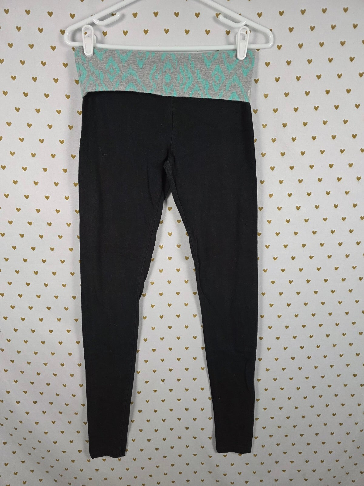 Victorias Secret Neon Foldover Yoga pants Y2k Vintage ANGELS Wings Small