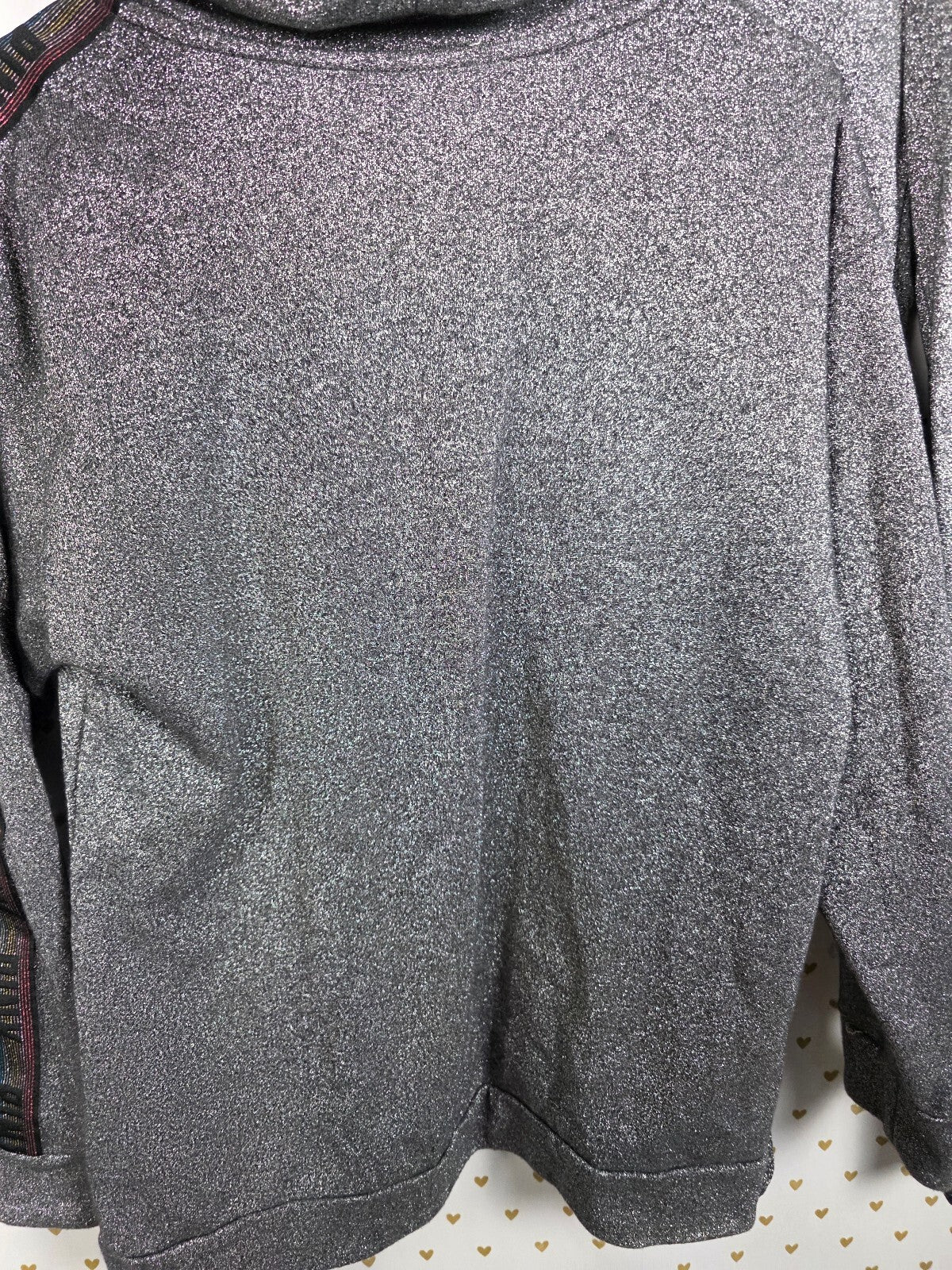 Victoria's Secret PINK Shimmer Flip Sequin Rainbow Sweater Sweats Set SM BLING