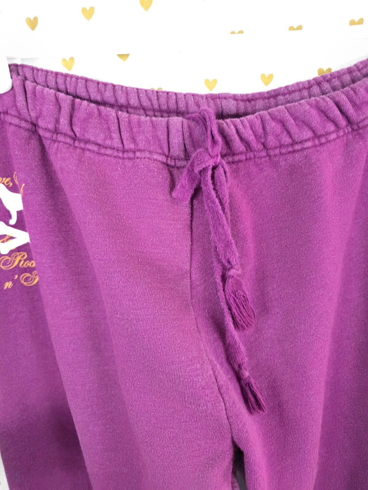 Victorias Secret PINK Purple Rock N Roll Sweats Sweatpants Y2k Small