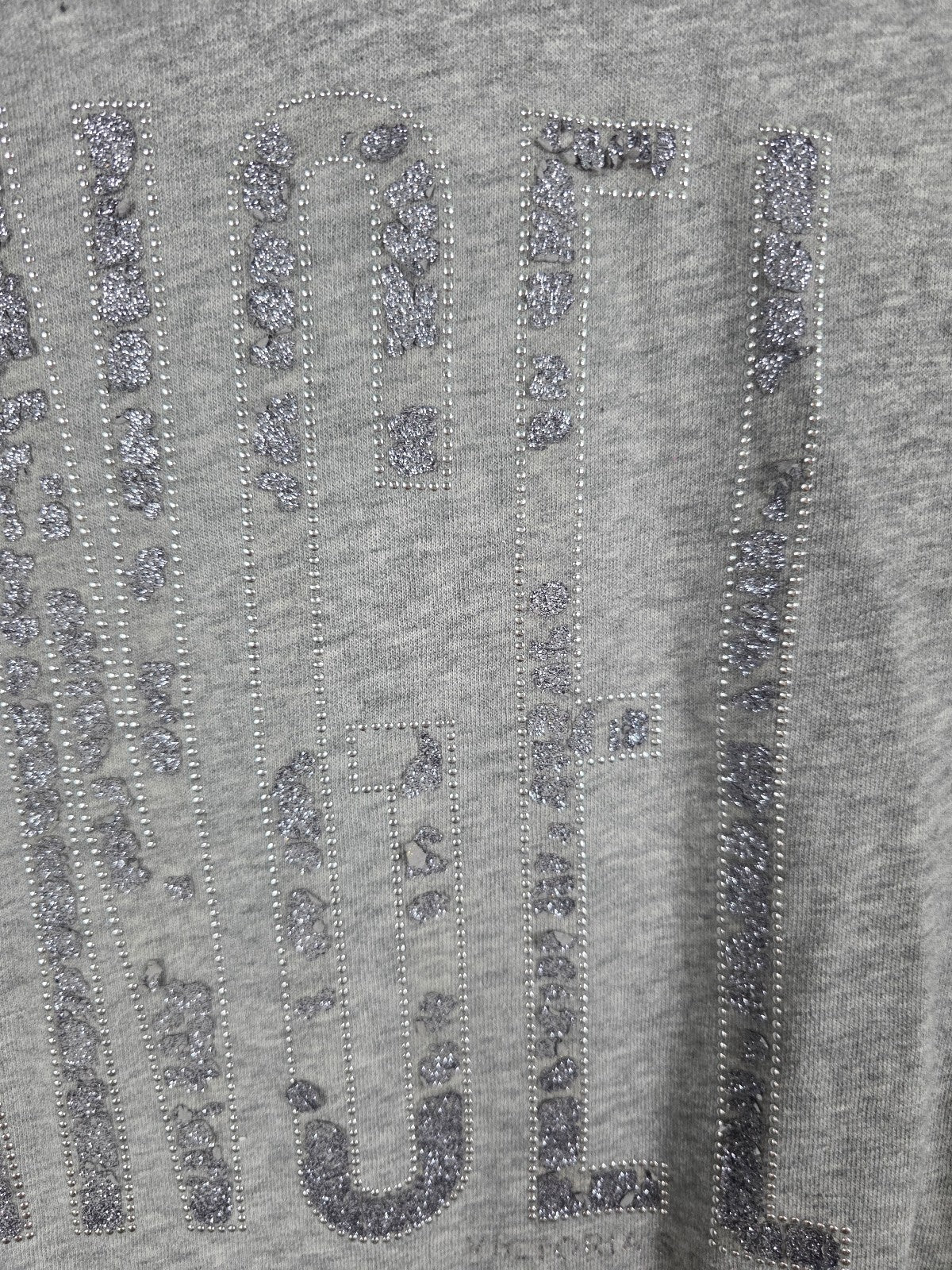 Victorias Secret ANGELS Bling Wings Full zip grey Jacket Studded MEDIUM