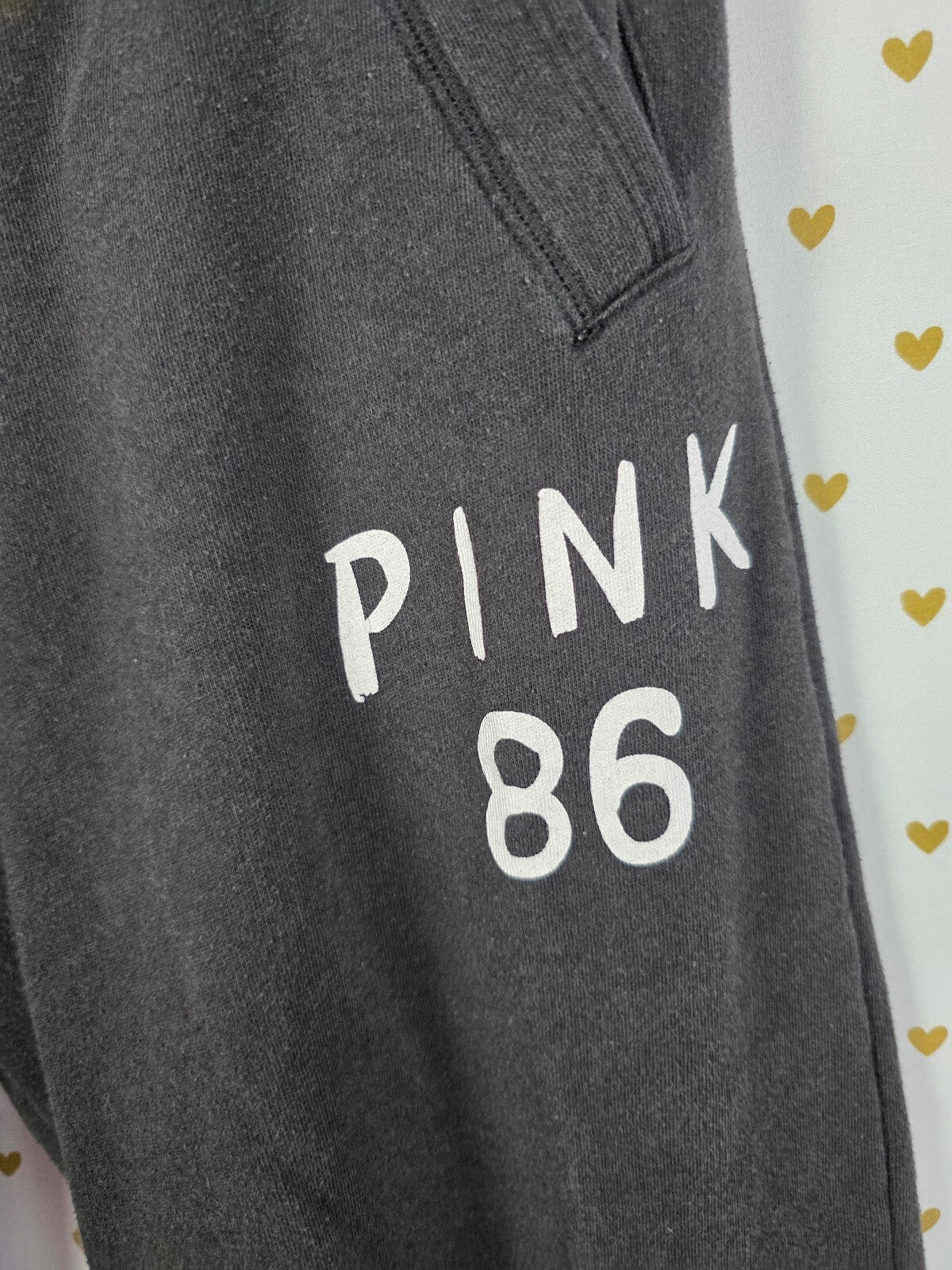 Victorias Secret PINK Vintage 86 Diaper Butt Boyfriend Sweatpants Sweats SMALL