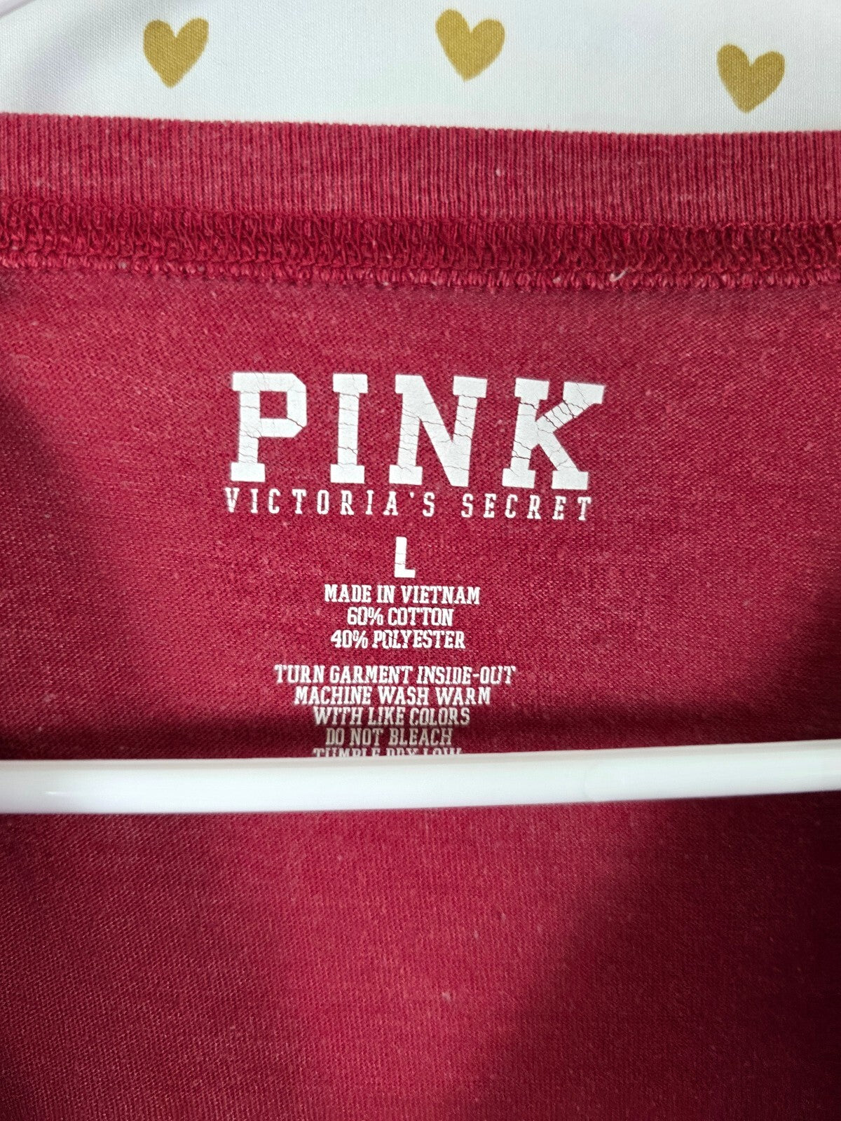 Vintage 2006 VS PINK Shirt L Dog Crest 1986 Rhinestone Y2K Graphic Tee