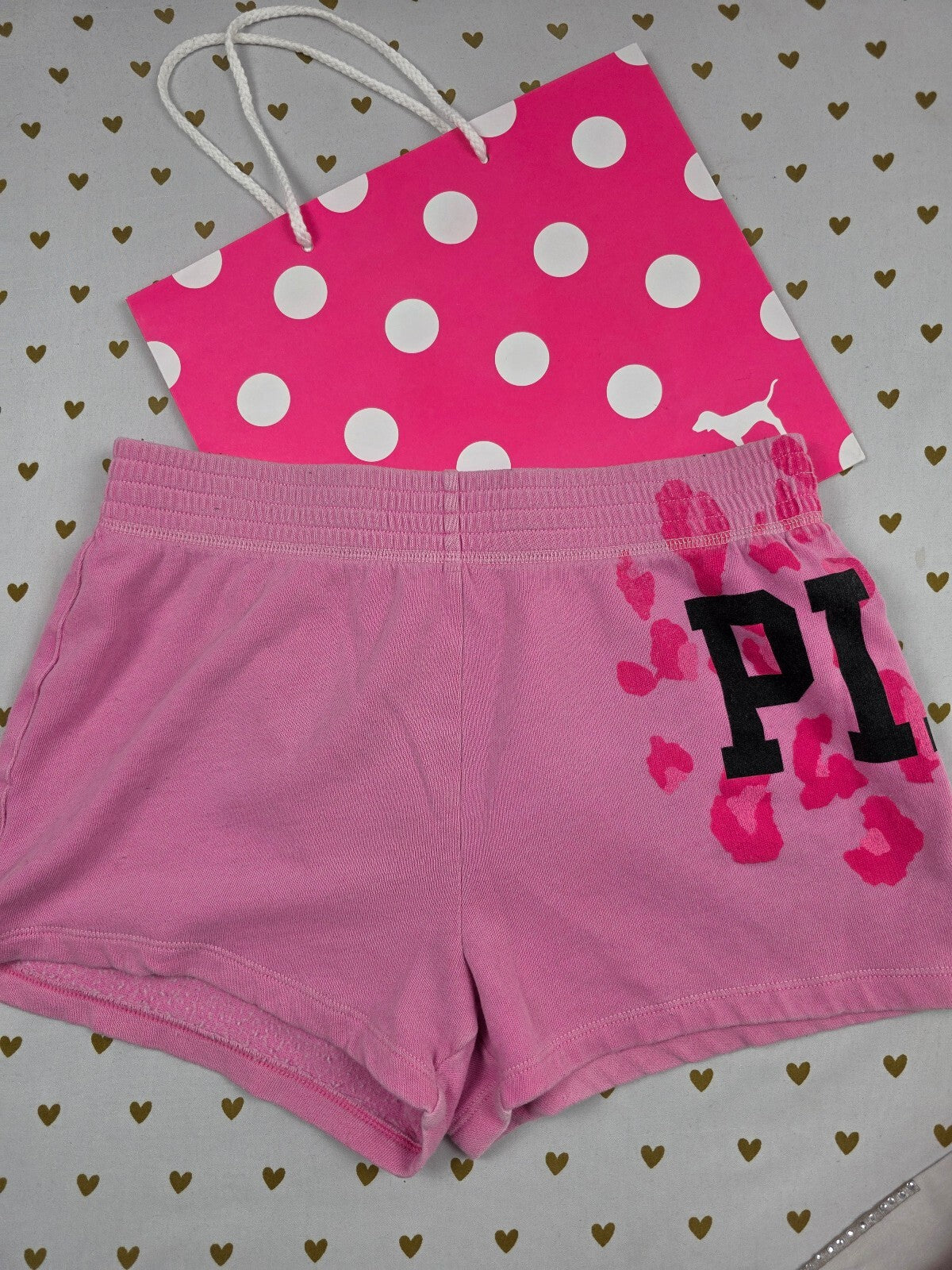 Victorias Secret PINK Vintage Leopard Cheetah Sweat Shorts XS Y2k htf