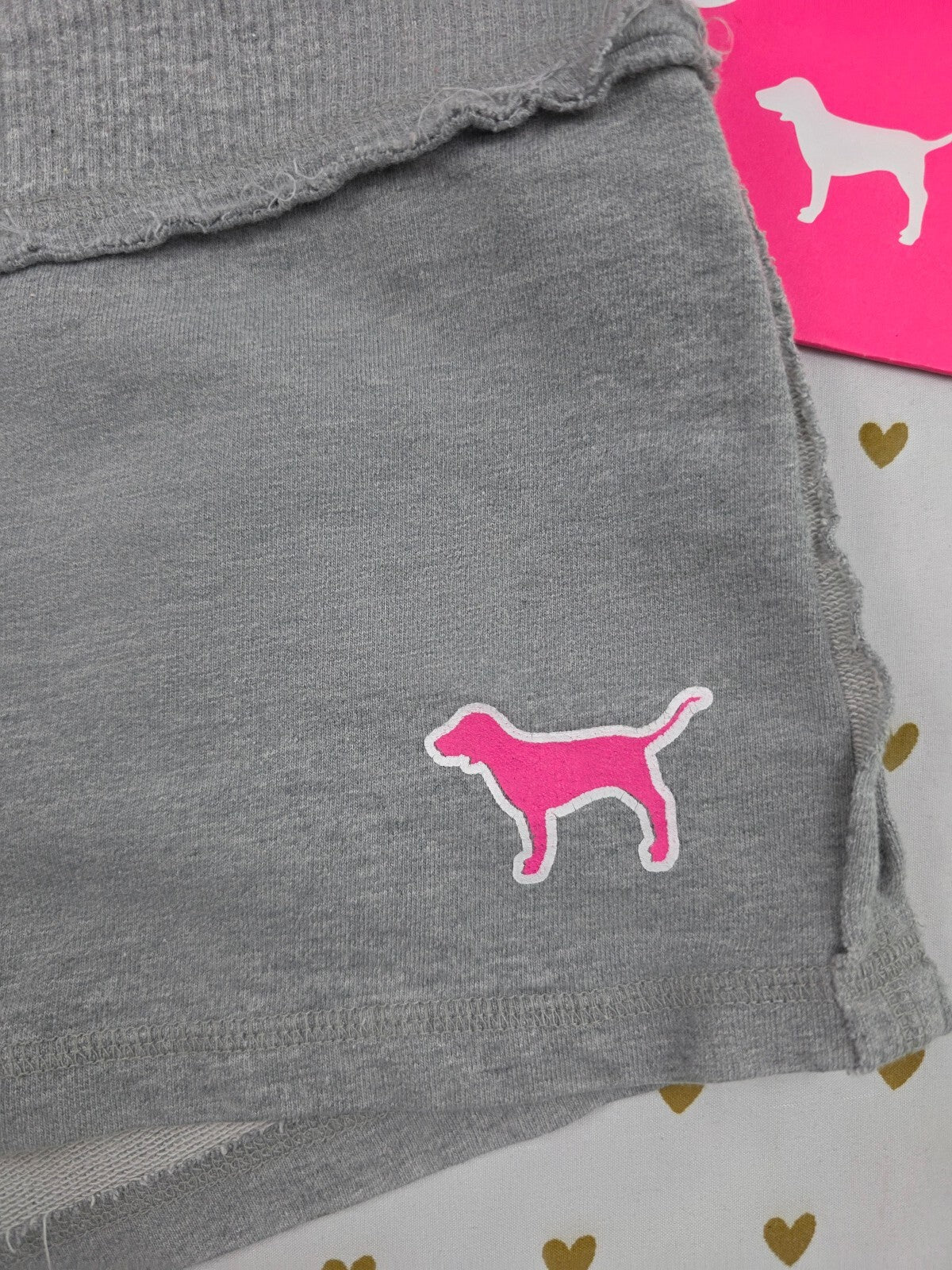 Victorias Secret PINK LOVE Logo Butt Vintage Y2k Sweat Shorts HTF Medium