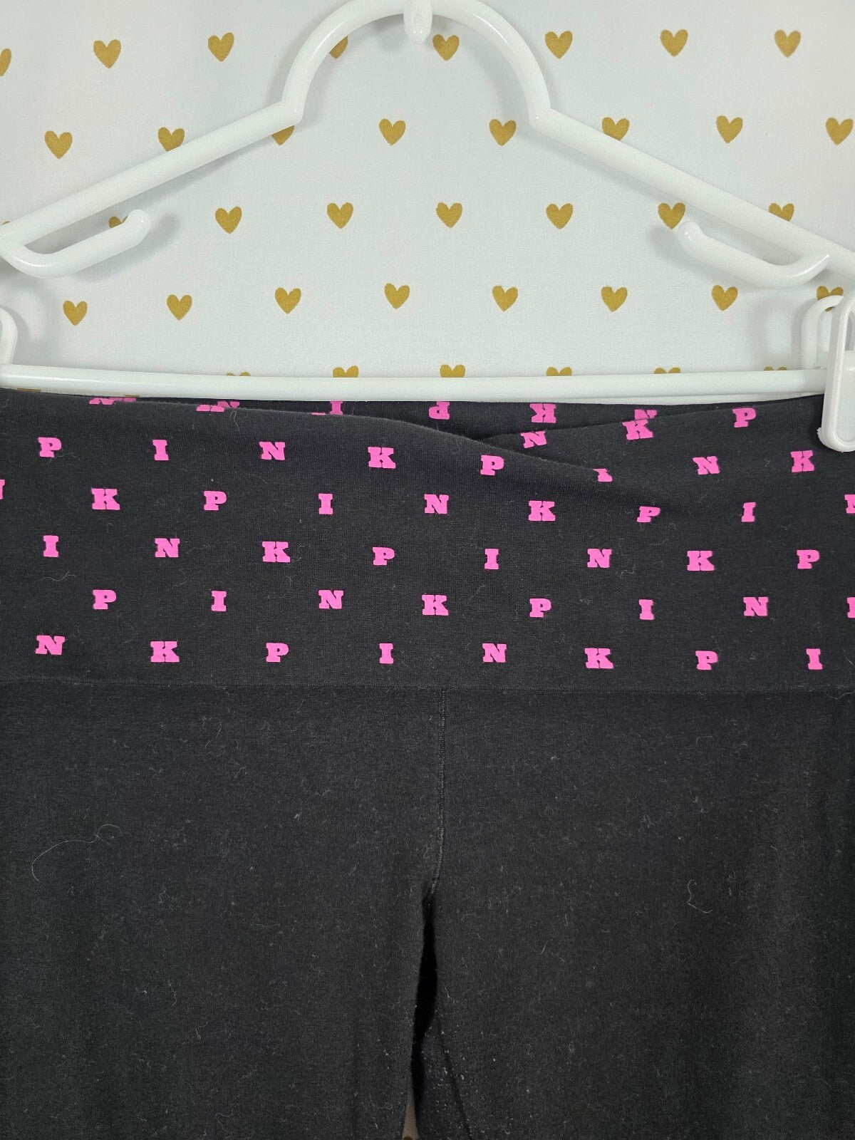 Victorias Secret PINK Logo Foldover Flare Yoga pants Flared Medium