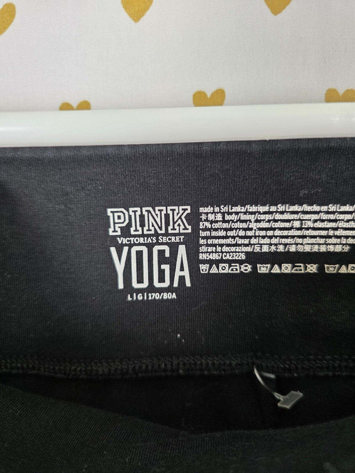 Victorias Secret PINK Rose Gold Bling Yoga Pants Sequined Leggings large