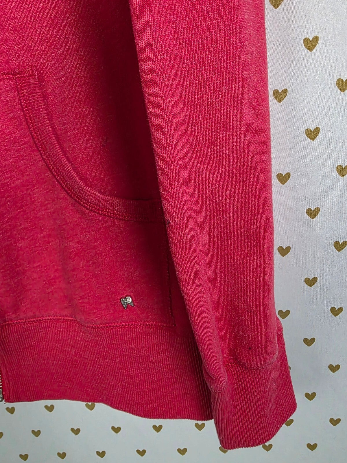 Victorias Secret Angels Red Bling Sequined Wings Full zip Hoodie Jacket Red Med