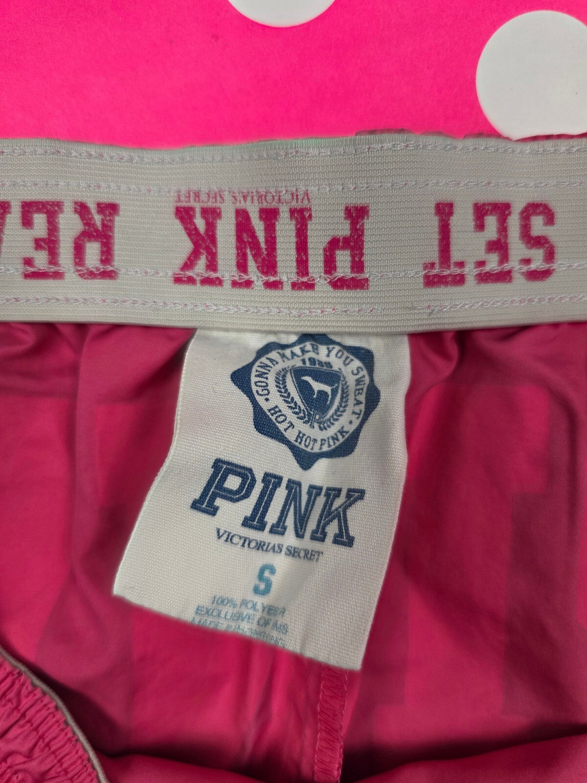 Victorias Secret PINK VINTAGE Logo Butt Y2k Cute Shorts READY SET PINK SMALL