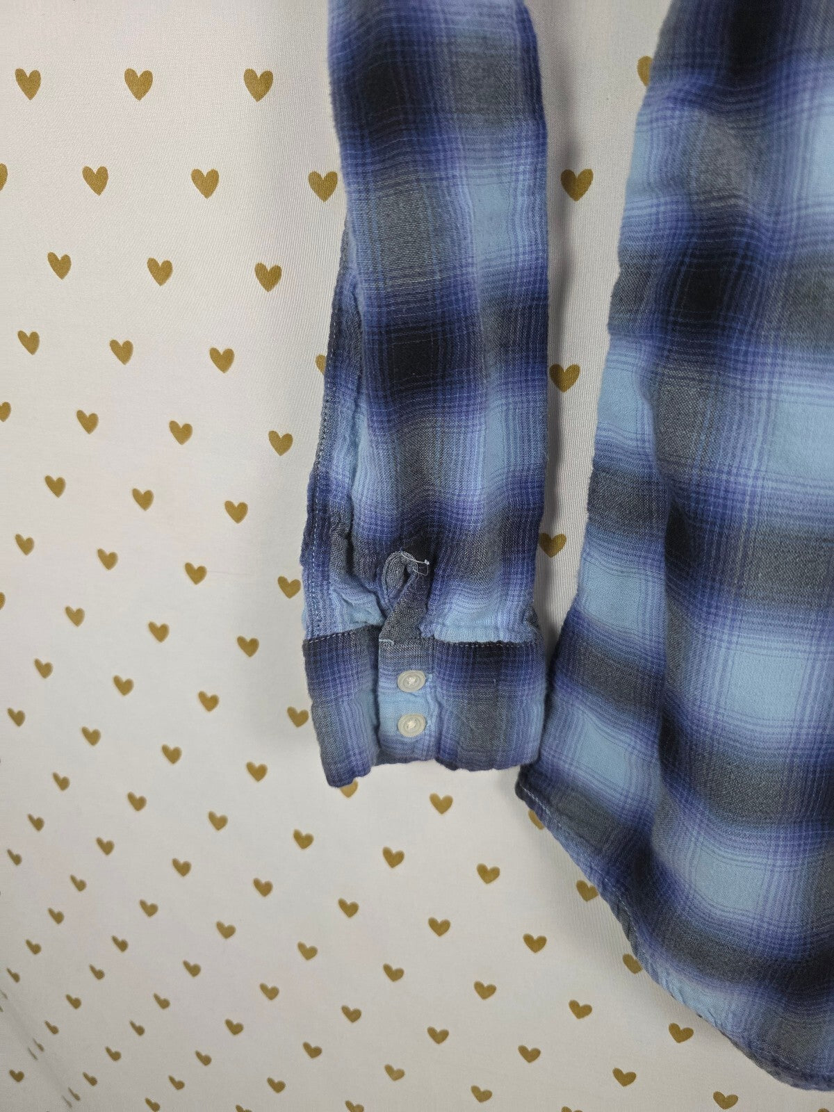 Victoria's Secret PINK Plaid Shirt Dress SP Blue Cotton Y2K 2009 Tunic Cotton