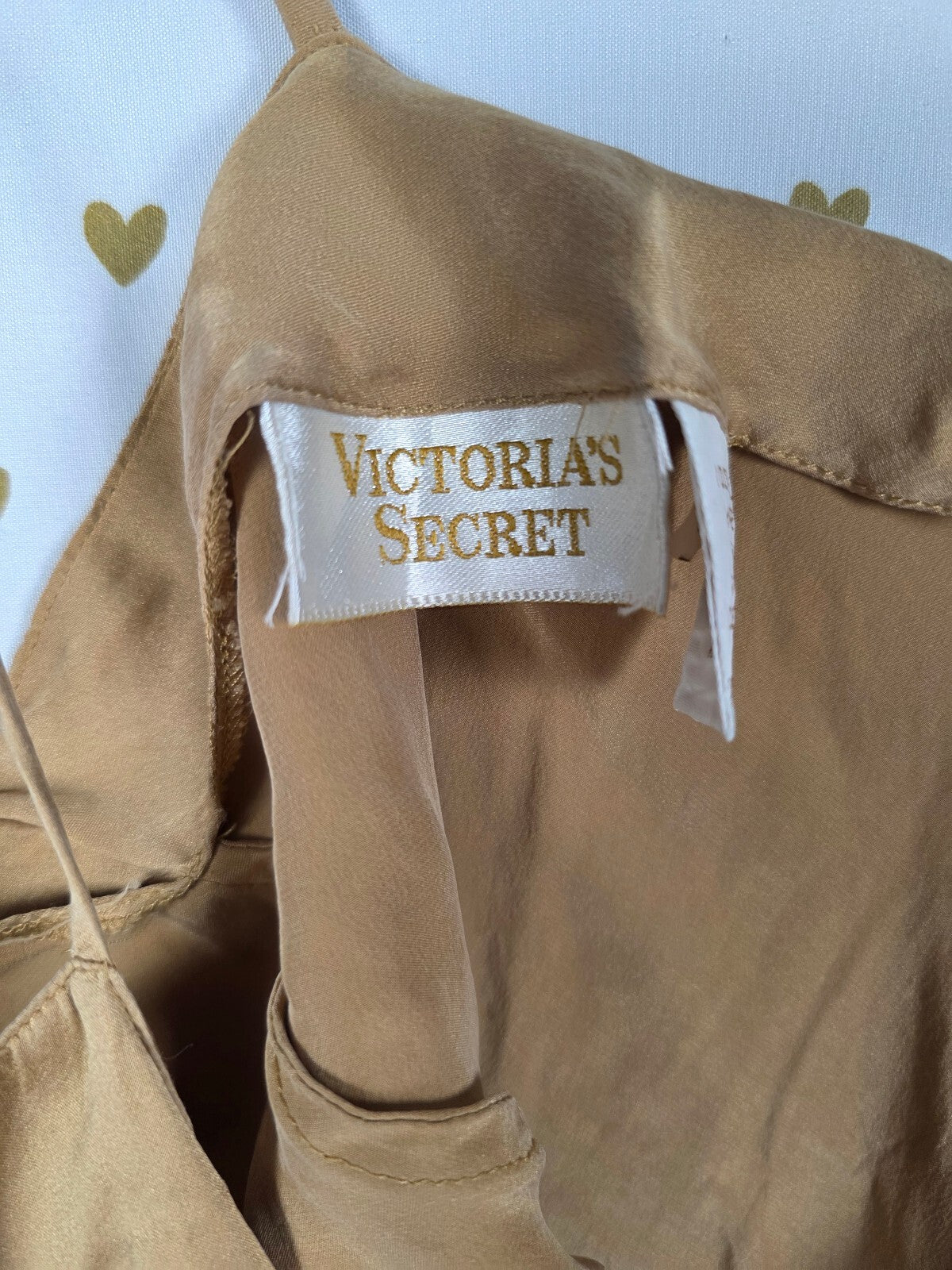 Vintage Victoria's Secret Gold Label 100% Silk Champagne Maxi Slip Dress S