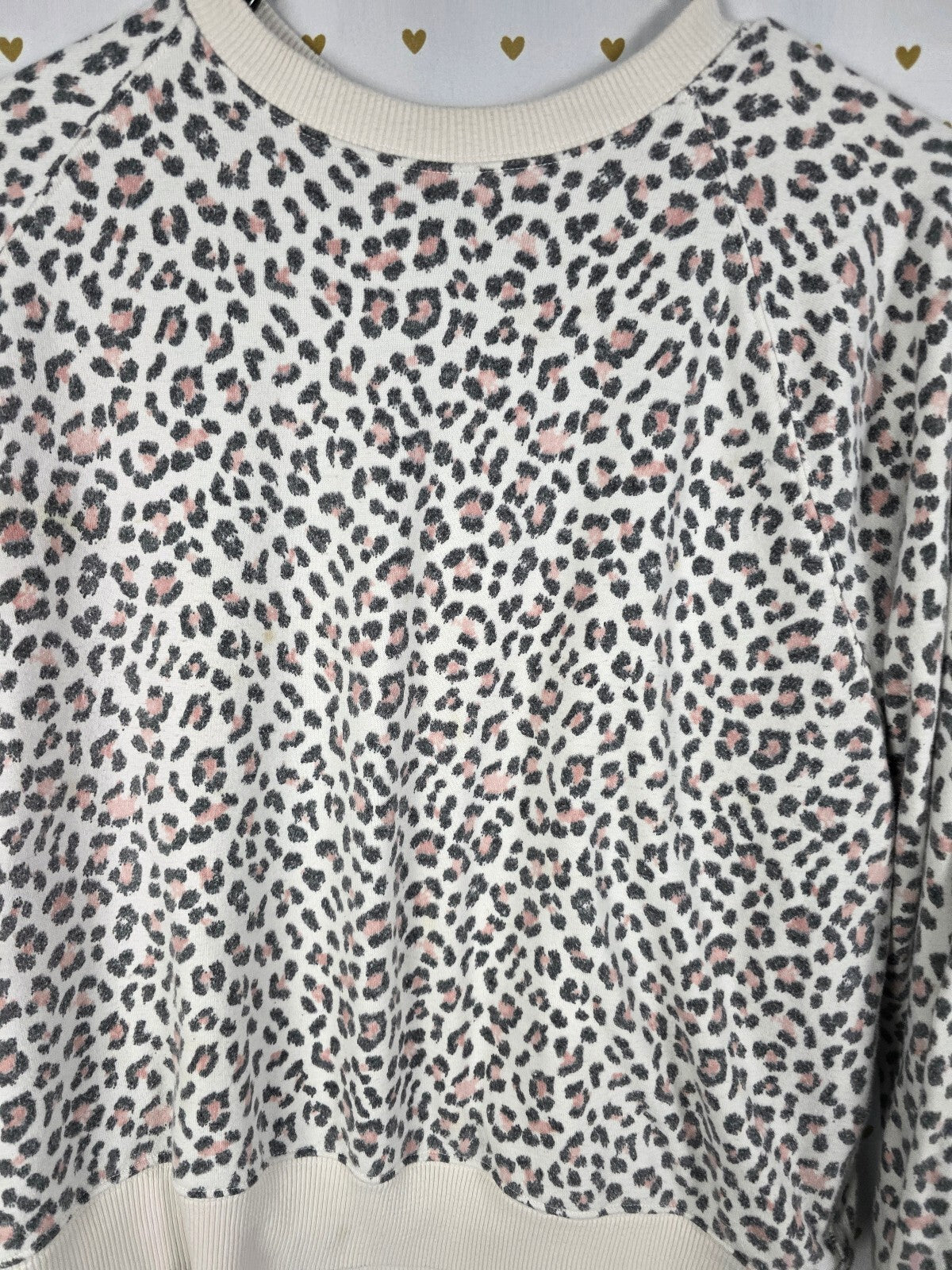 Victorias Secret Cheetah Spot Crew Soft Sweater Shirt LARGE