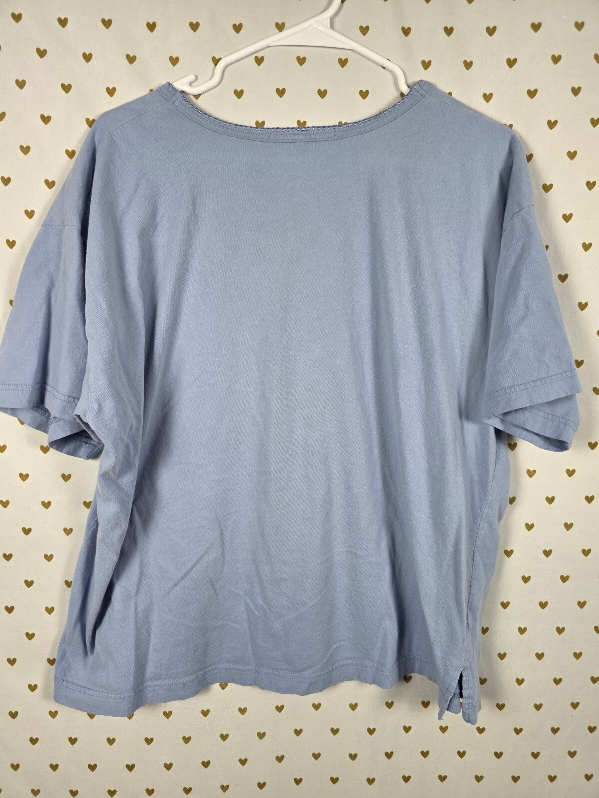 Victorias Secret  Vintage y2k '00 Heart Label Cotton Tee shirt Blue Large