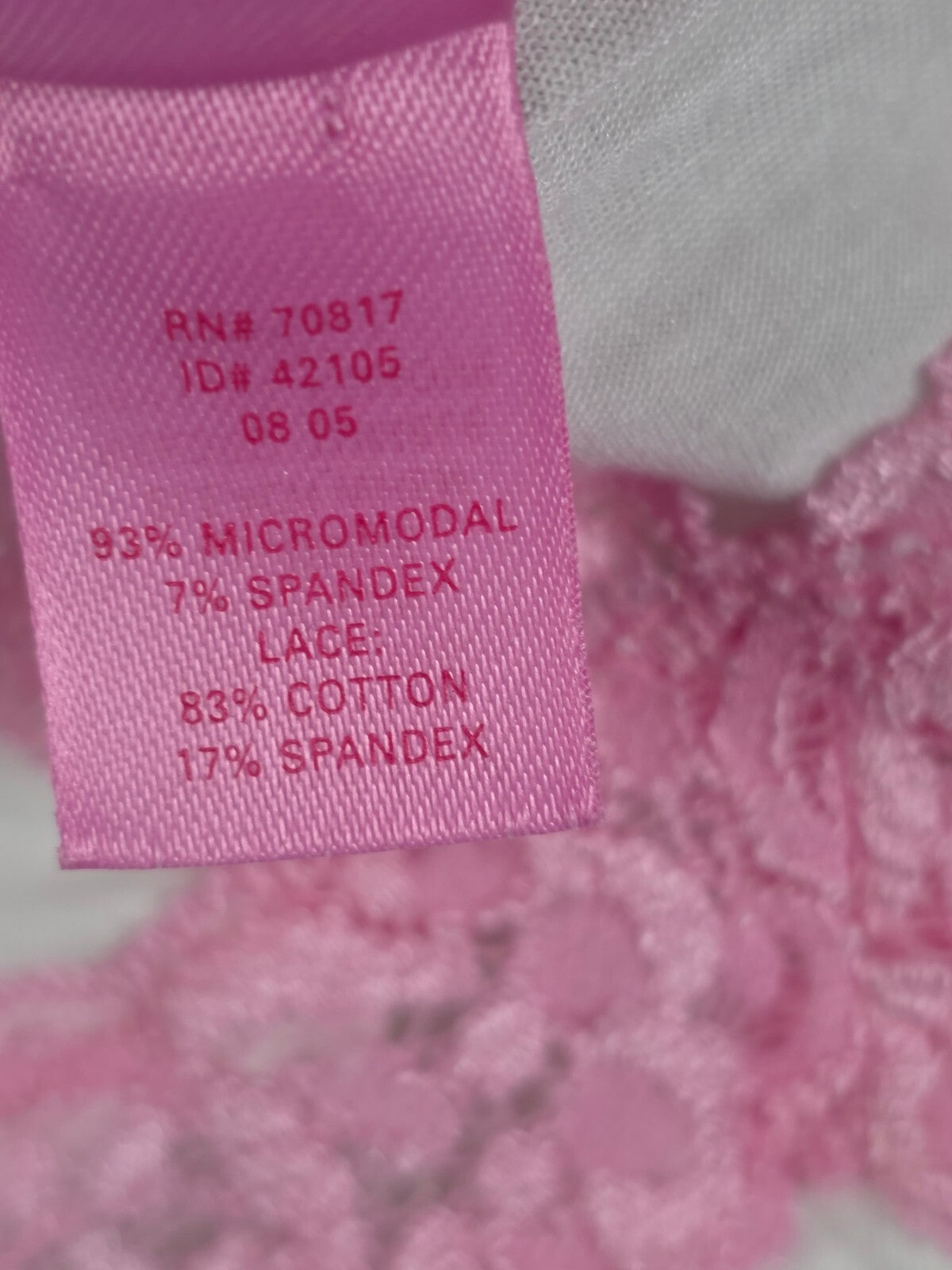 Vintage 2005 Victoria's Secret PINK Cami XS/S White Pink Lace Y2K Modal