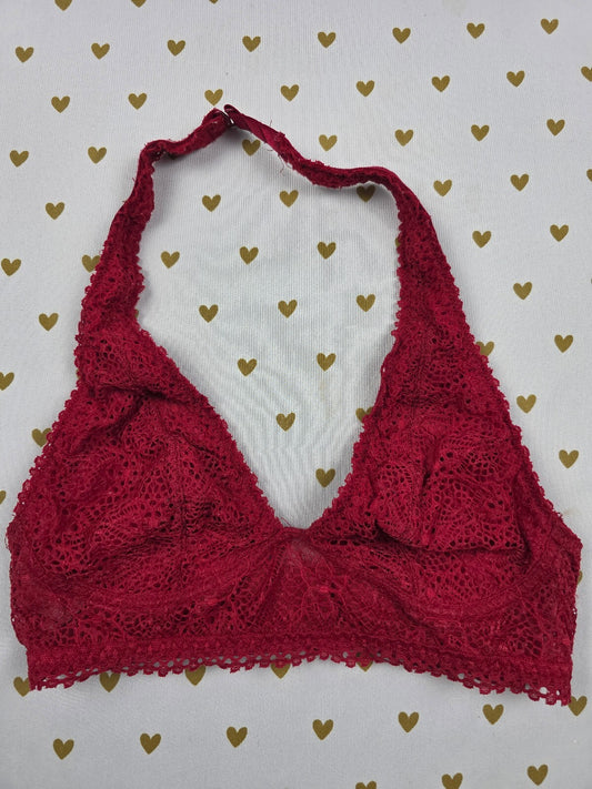 Victorias Secret Red Halter XS Bralette Bra Top Tank