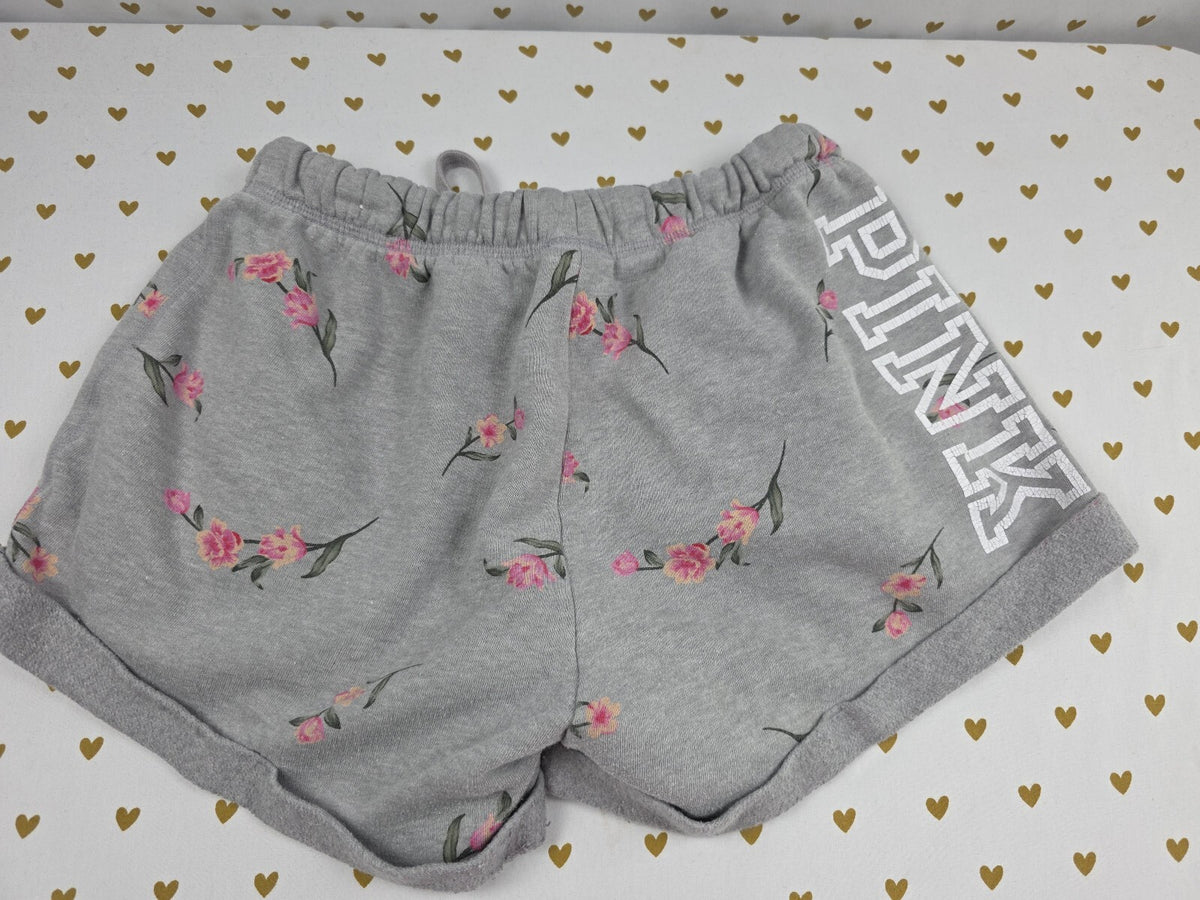 Victorias Secret PINK Floral Logo Sweat Shorts Joggers pockets XS