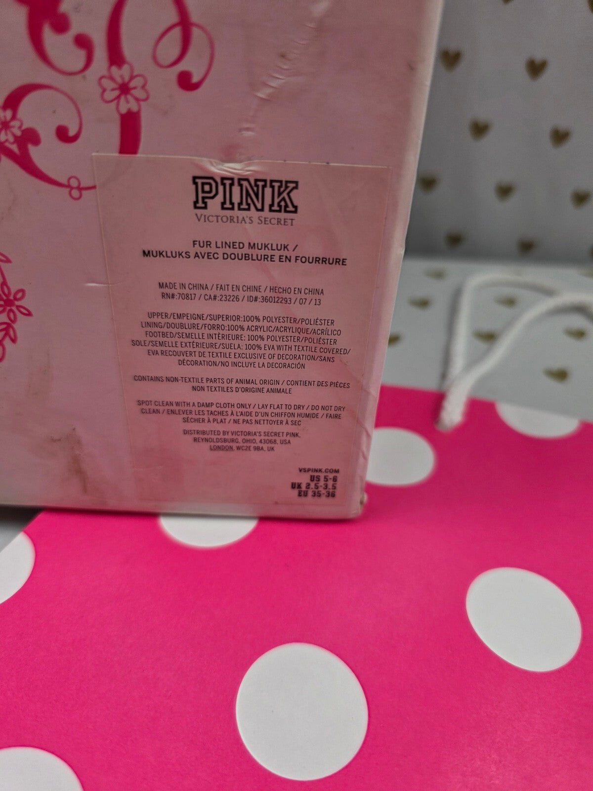 2013 Victoria’s Secret PINK Sequin Leopard Mukluk Boots S 5-6 BLING w Box
