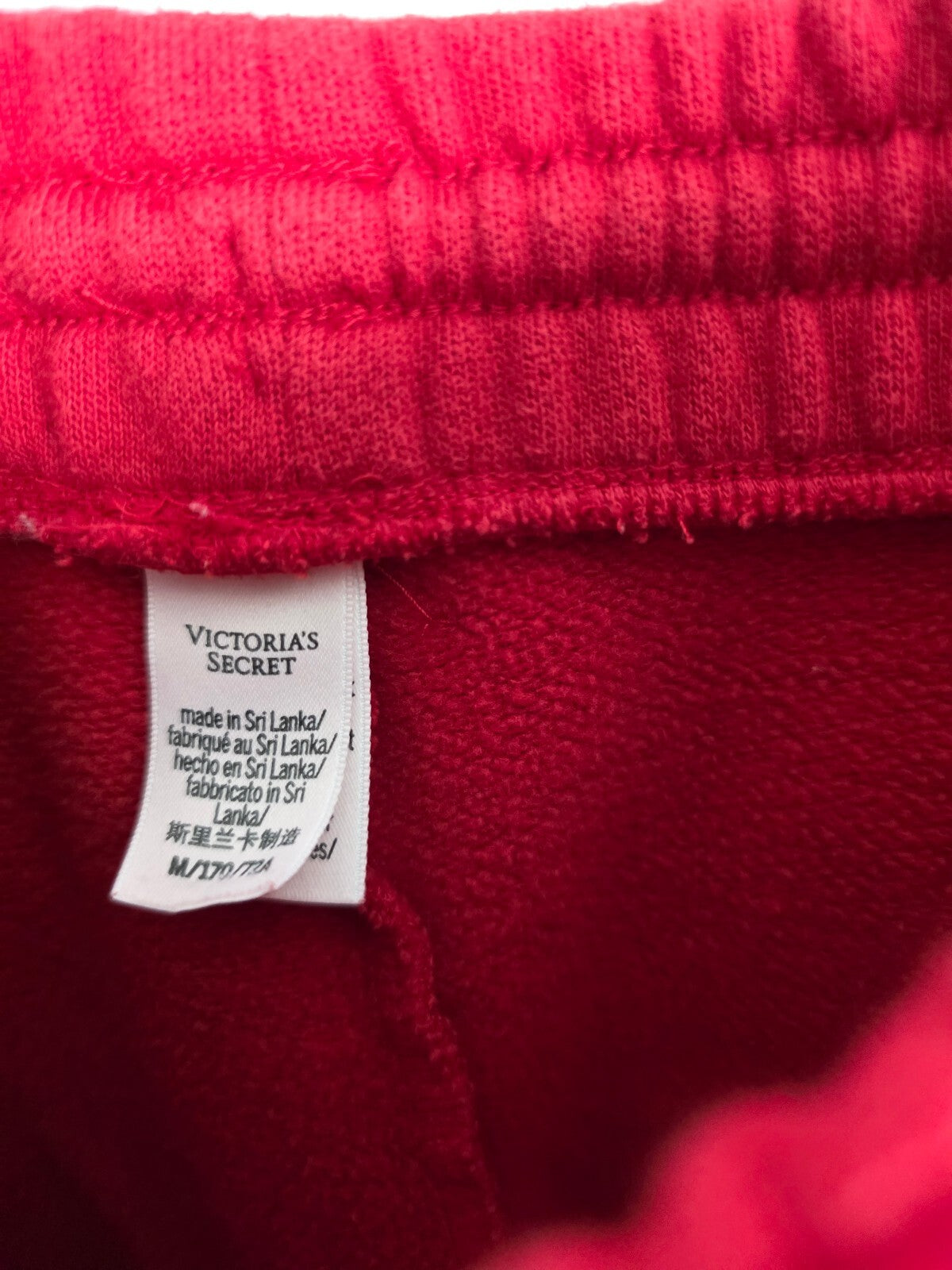 Victorias Secret RED BLING ALL OVER Studded Sweats Sweatpants MEDIUM