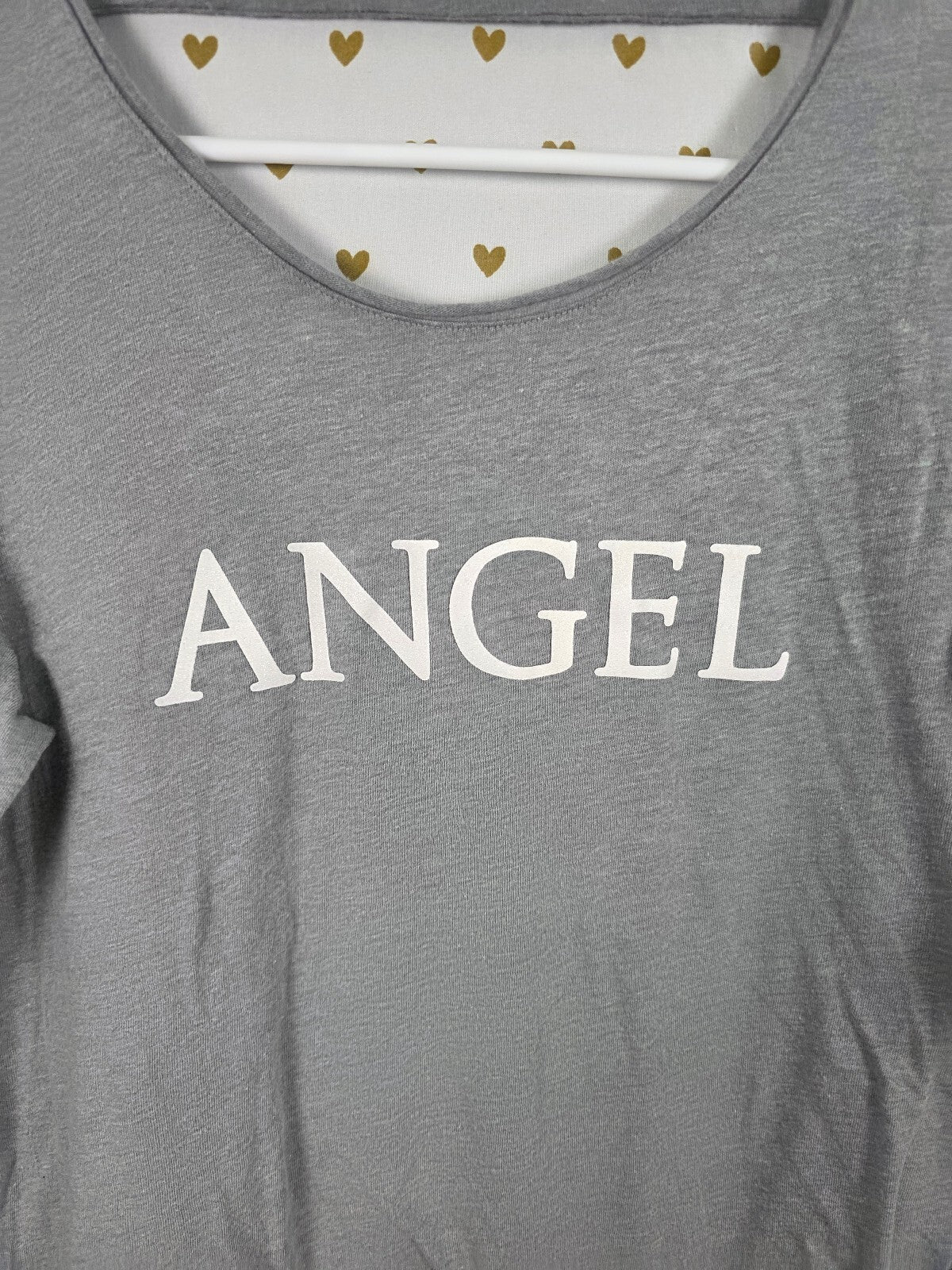 Victorias Secret Grey ANGEL Open Back Sleep Shirt Nightgown Dress PJ SMALL