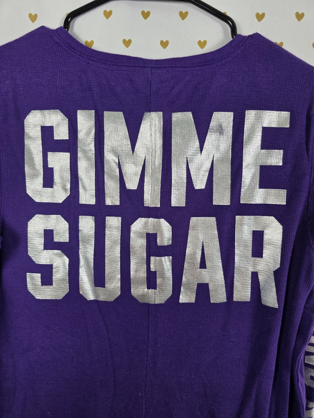 PINK Victoria's Secret Purple Thermal Union Suit Gimme Sugar Kiss Me Medium