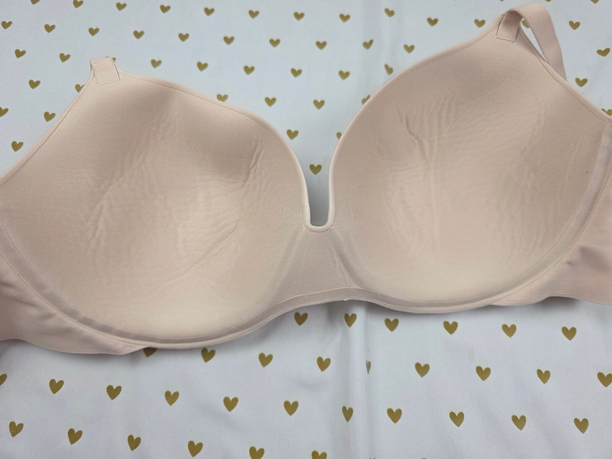 Victorias Secret Incredible Beige Lined Demi Balconette Bra 36DDD 36F