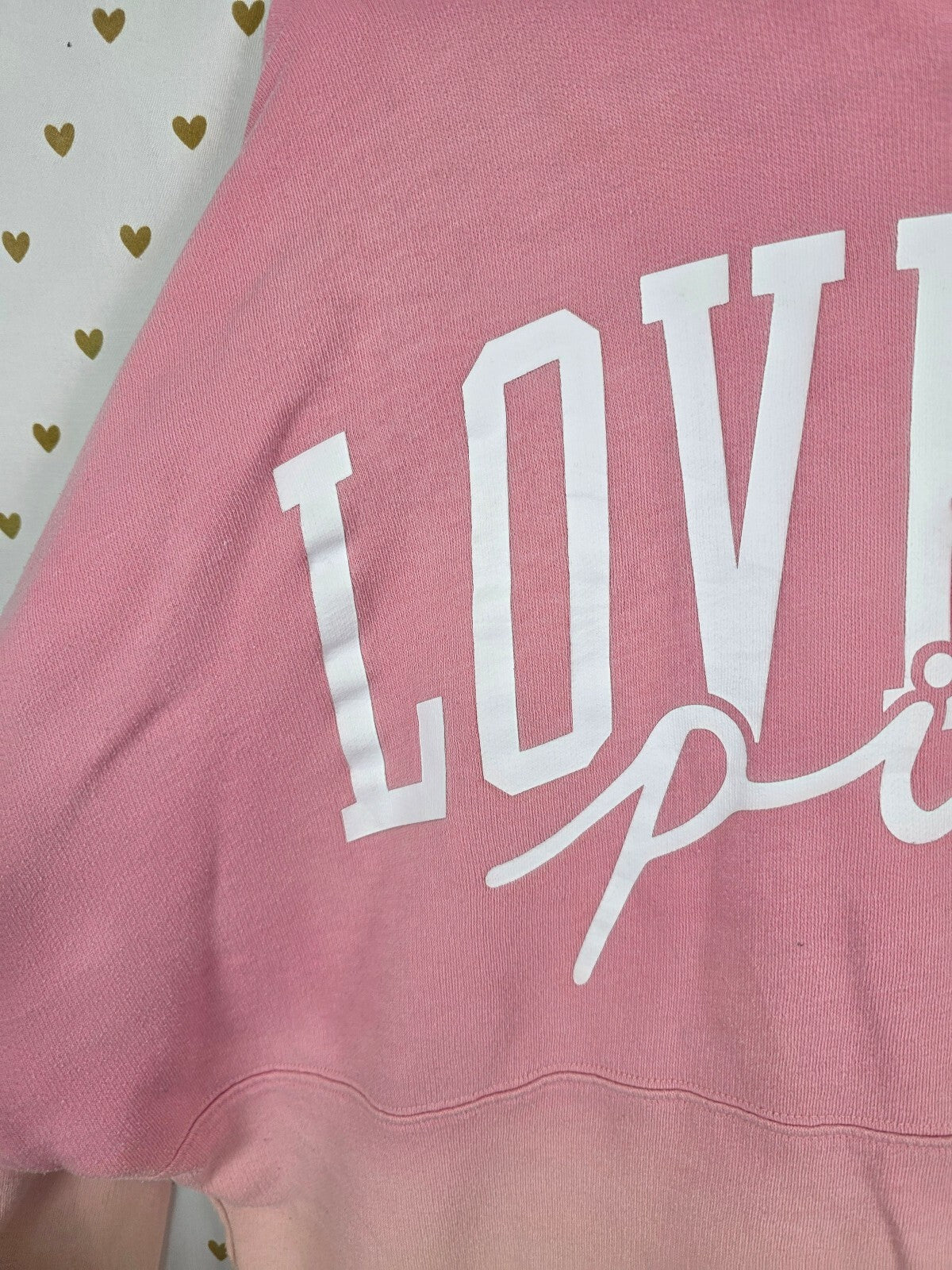 Victorias Secret Pink Gradient Logo sweater Shirt Oversized  large