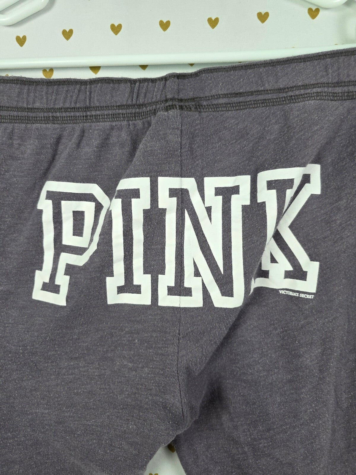 Victorias Secret PINK Grey Logo Butt Sweatpants Medium