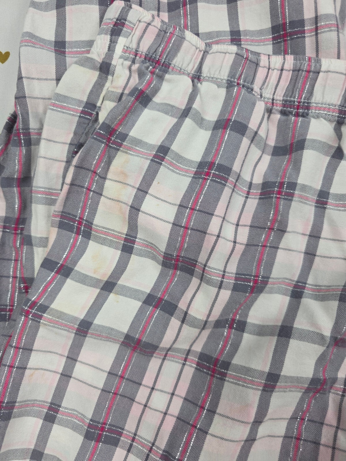 Victorias Secret Grey Plaid Sleep Pants Pajama Bottoms PJ LARGE