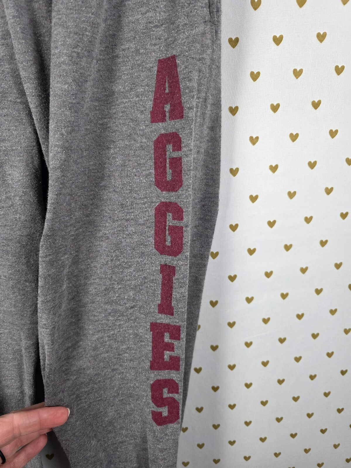 Victorias Secret PINK texas A & M Aggies Vintage Long Sweats Sweatpants Small