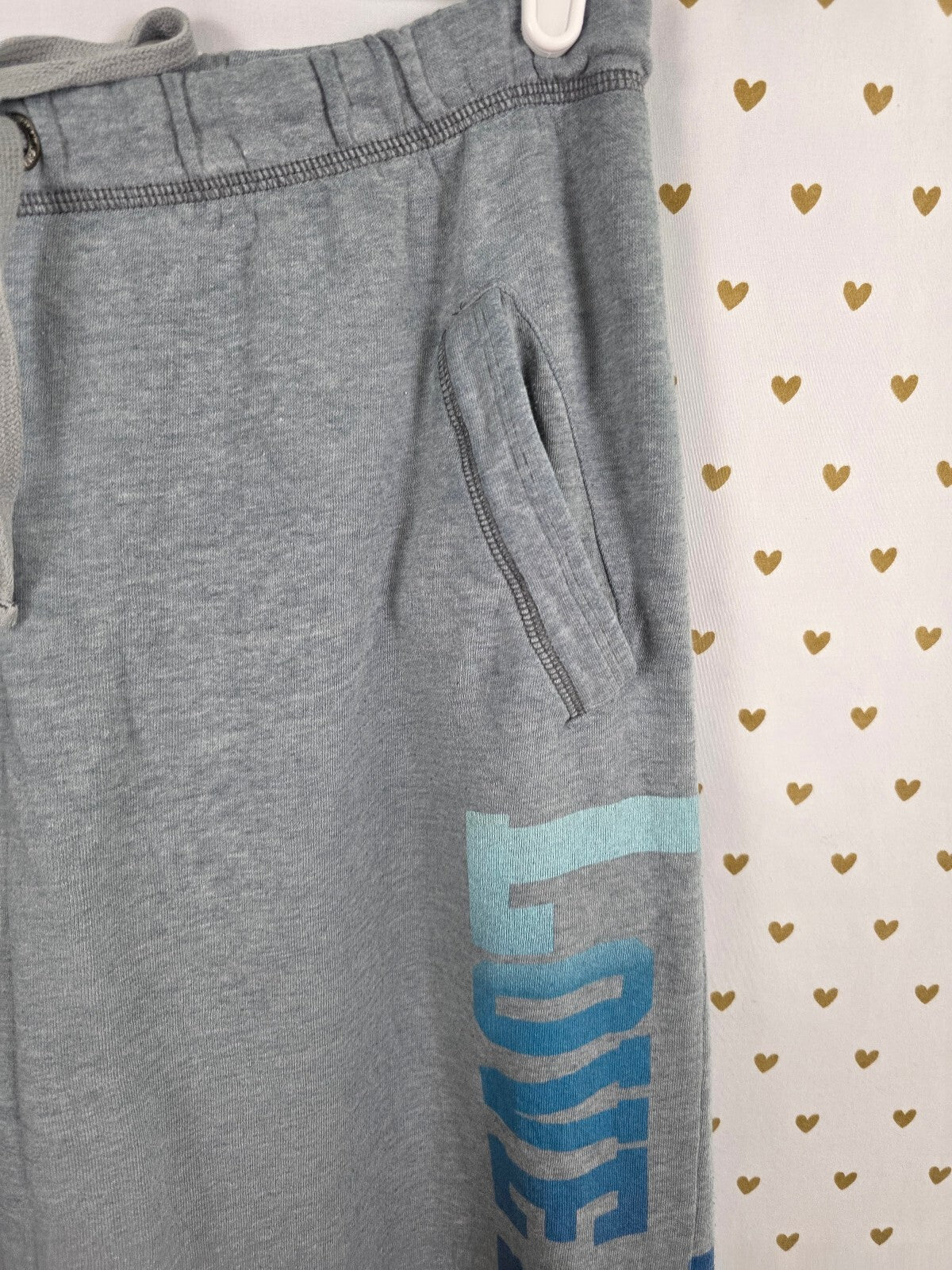 Victorias Secret PINK Diaper Butt Boyfriend Logo Sweats Flare Grey Small