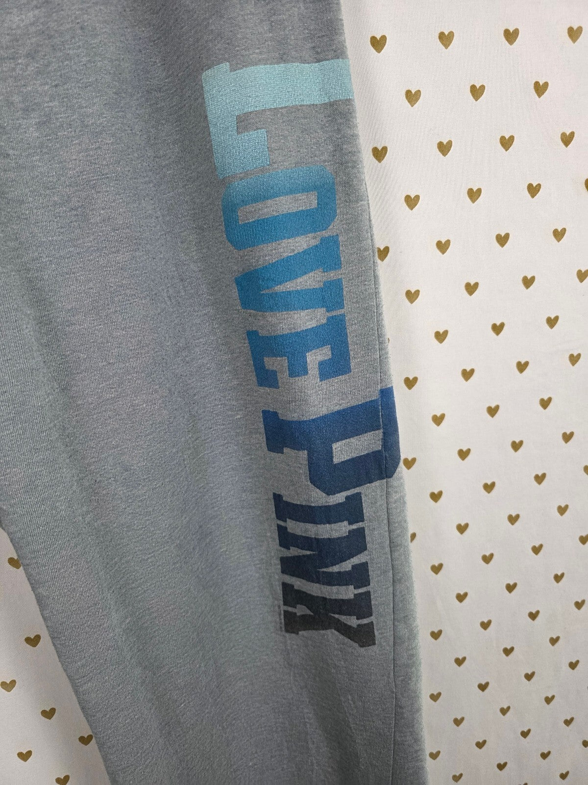 Victorias Secret PINK Diaper Butt Boyfriend Logo Sweats Flare Grey Small