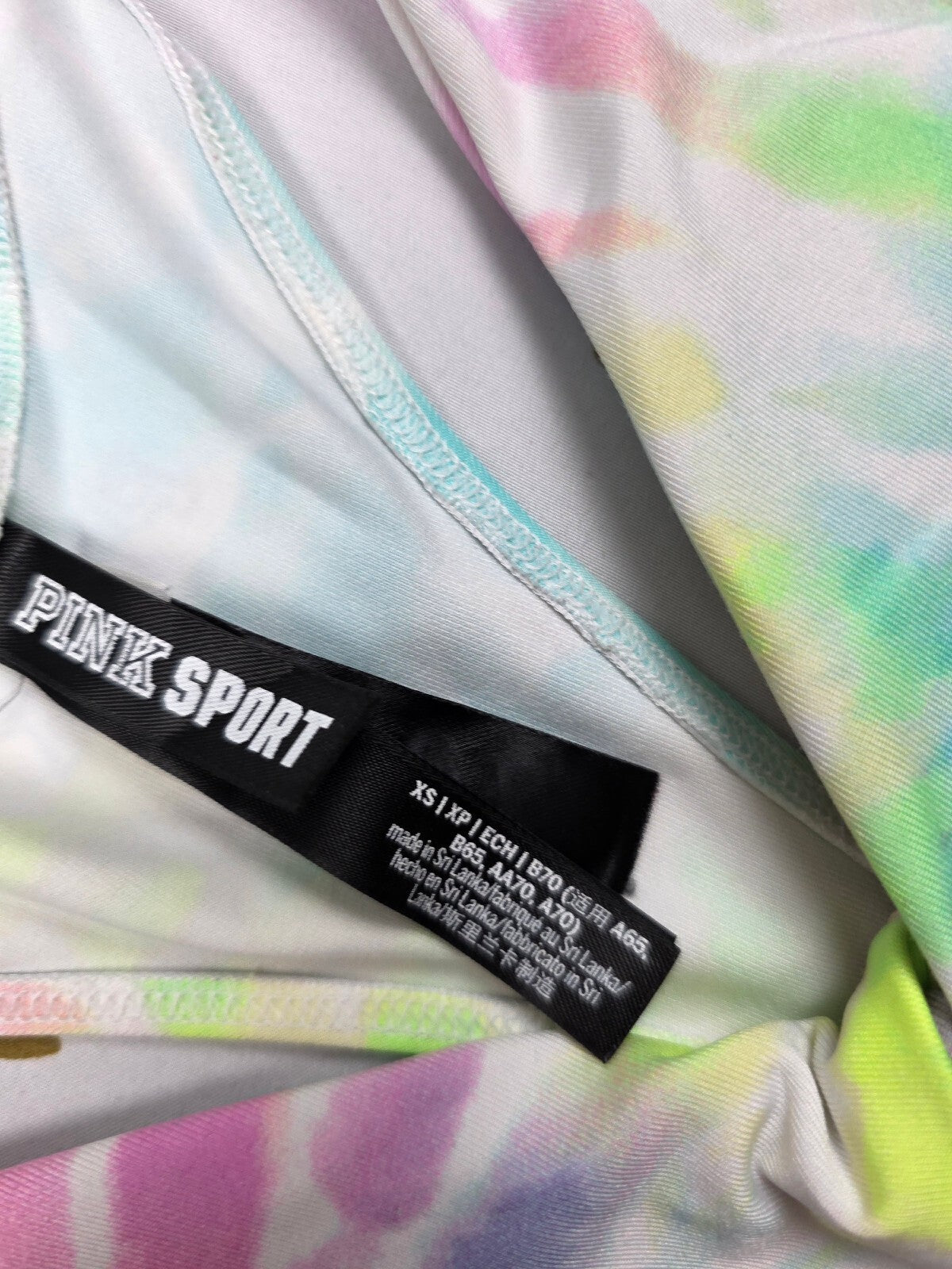 Victorias Secret Pink Tye Dye Sports bra XS Bralette Bra Top Tank