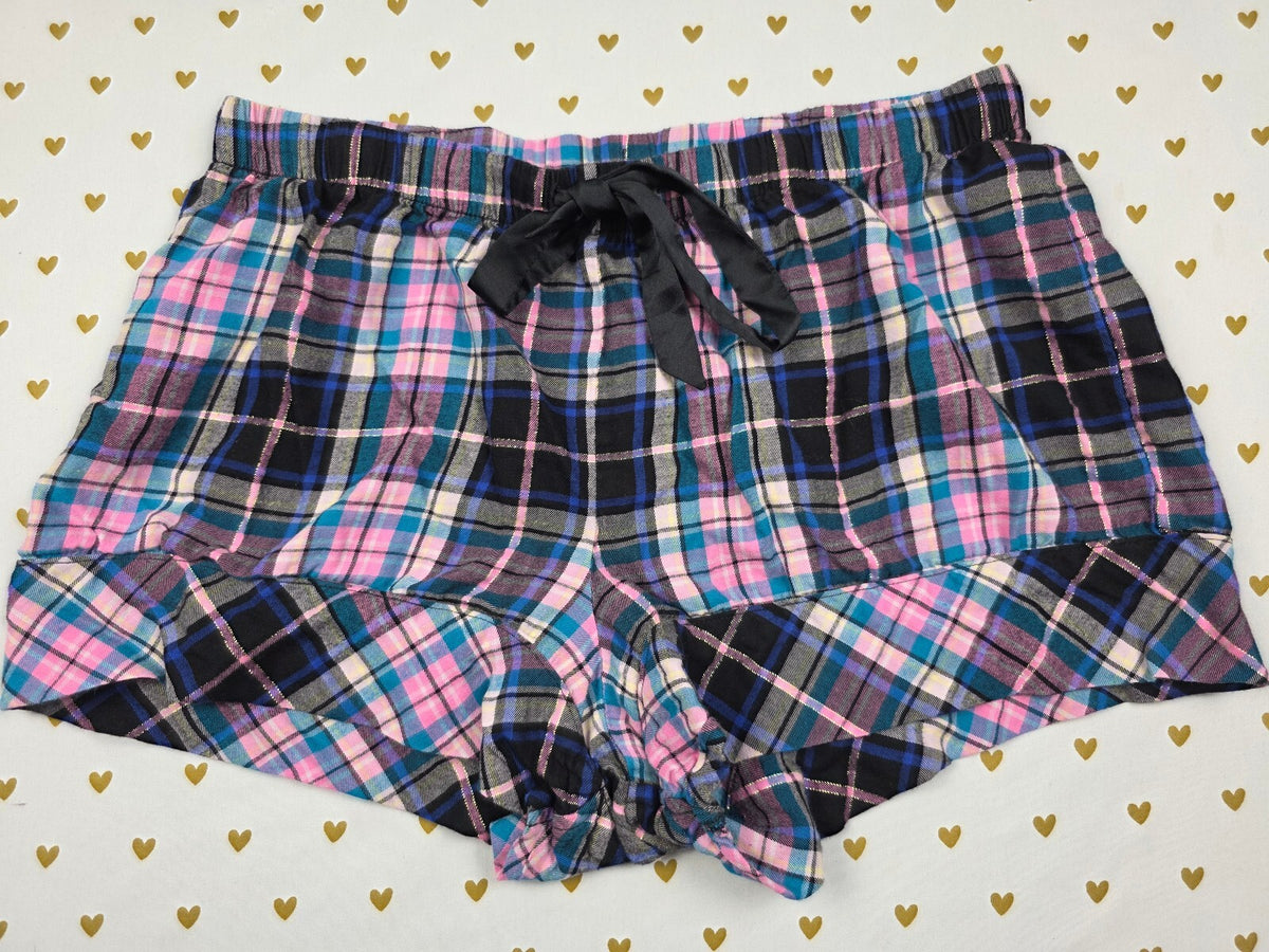 Victorias Secret Plaid Comfy Medium Sleep Shorts Boxers Pajama Bottoms