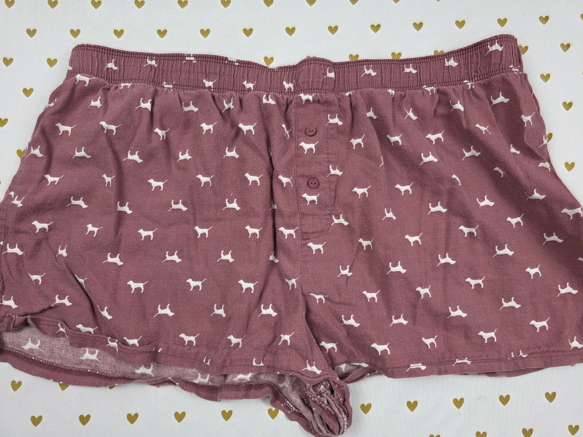 Victorias Secret PINK Dogs XL Sleep Shorts Boxers Pajama Bottoms