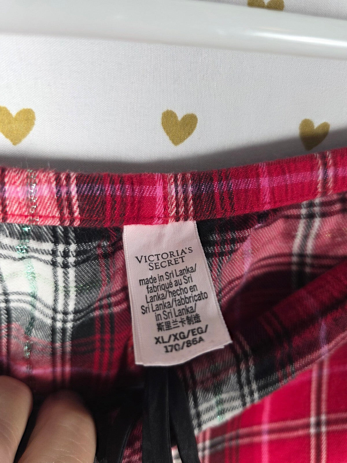 Victorias Secret Red Plaid XL Sleep Pants Pajama PJ Bottoms