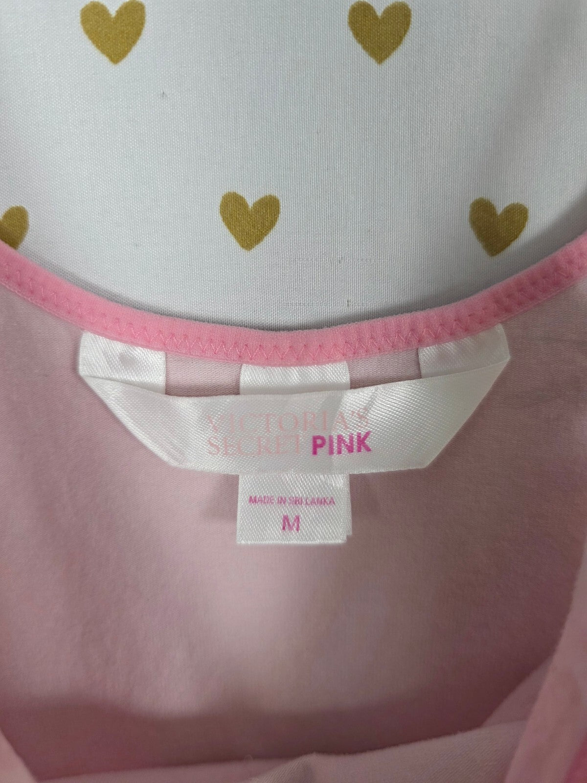 Victoria's Secret PINK Rose Print Cami Tank Top Pink Floral Logo Medium Vintage