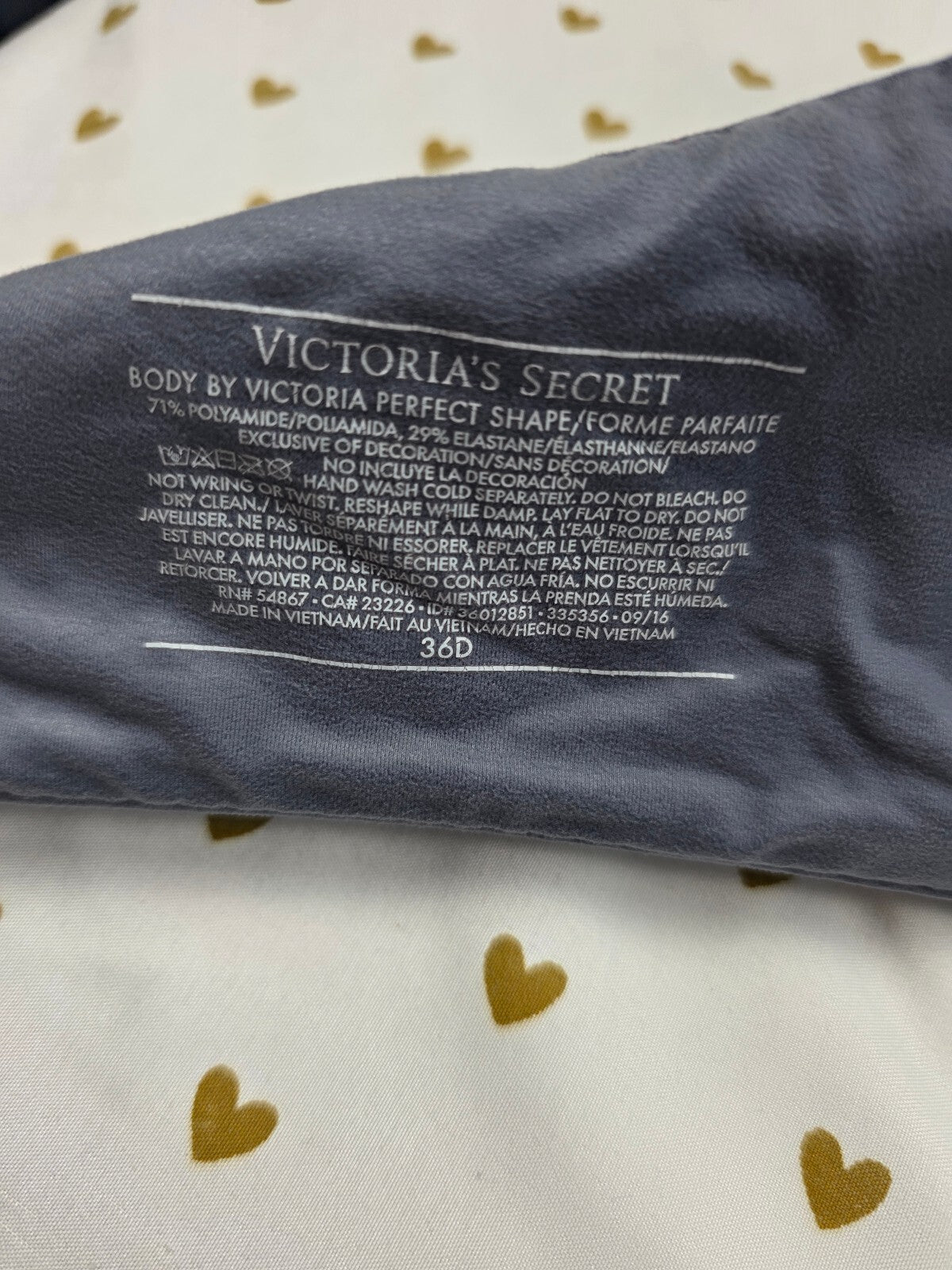Victorias Secret Blue 36D Perfect Shape Bra