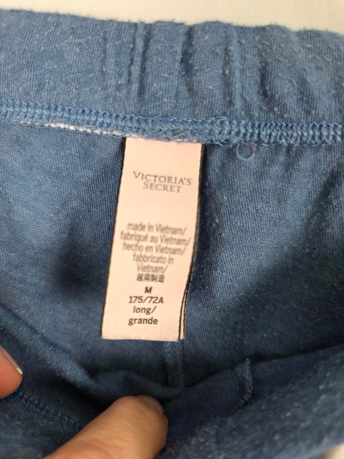 Victorias Secret Super Soft Sleep Set 2pc Shirt Pants Medium Blue