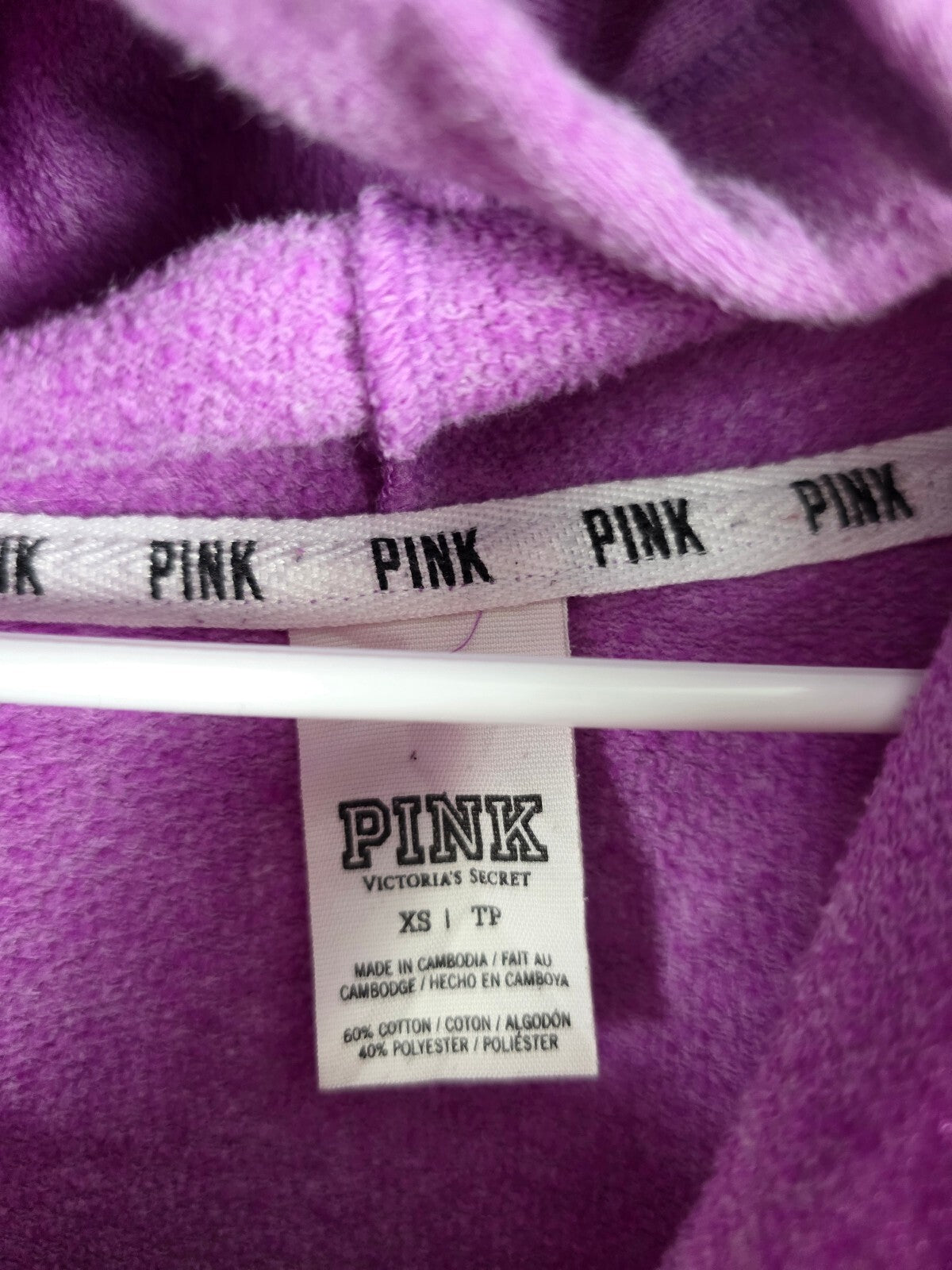 Victorias Secret Pink Purple Pullover Logo sweater Shirt XS