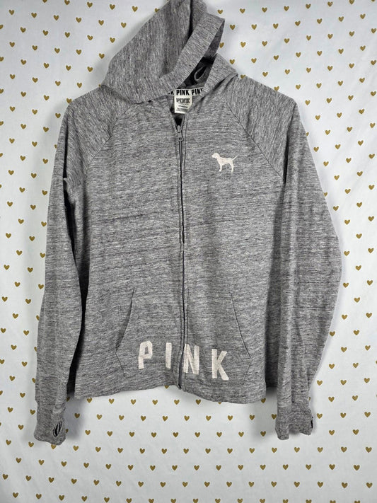 Victorias secret pink full zip hoodie jacket small