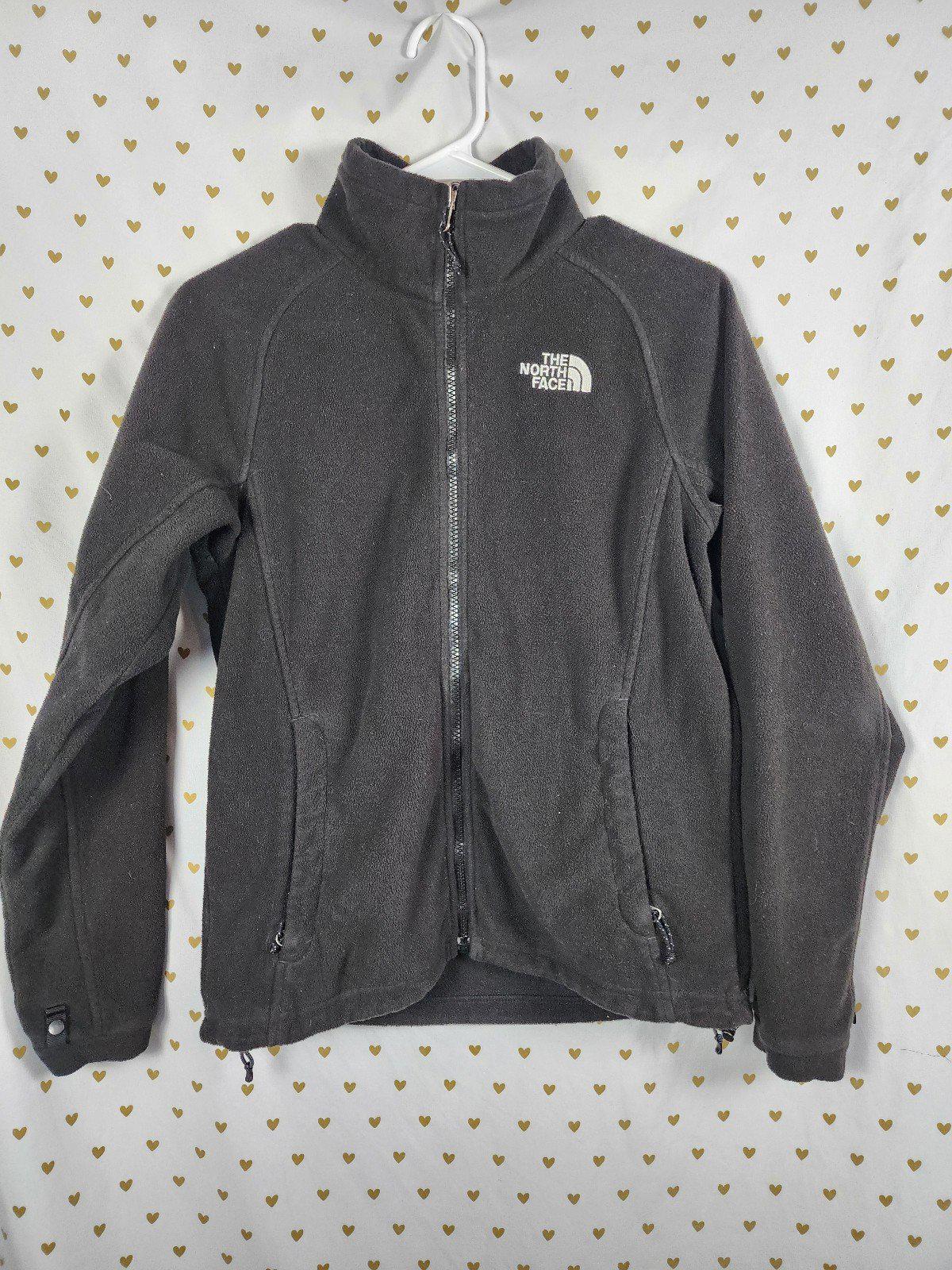 The North Face womens small black fleece full zip jacket