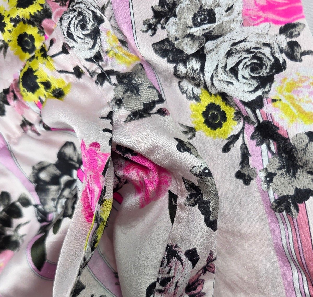 Victorias Secret Satin Floral  Sleep Pants Pajama PJ Bottoms XL Silky