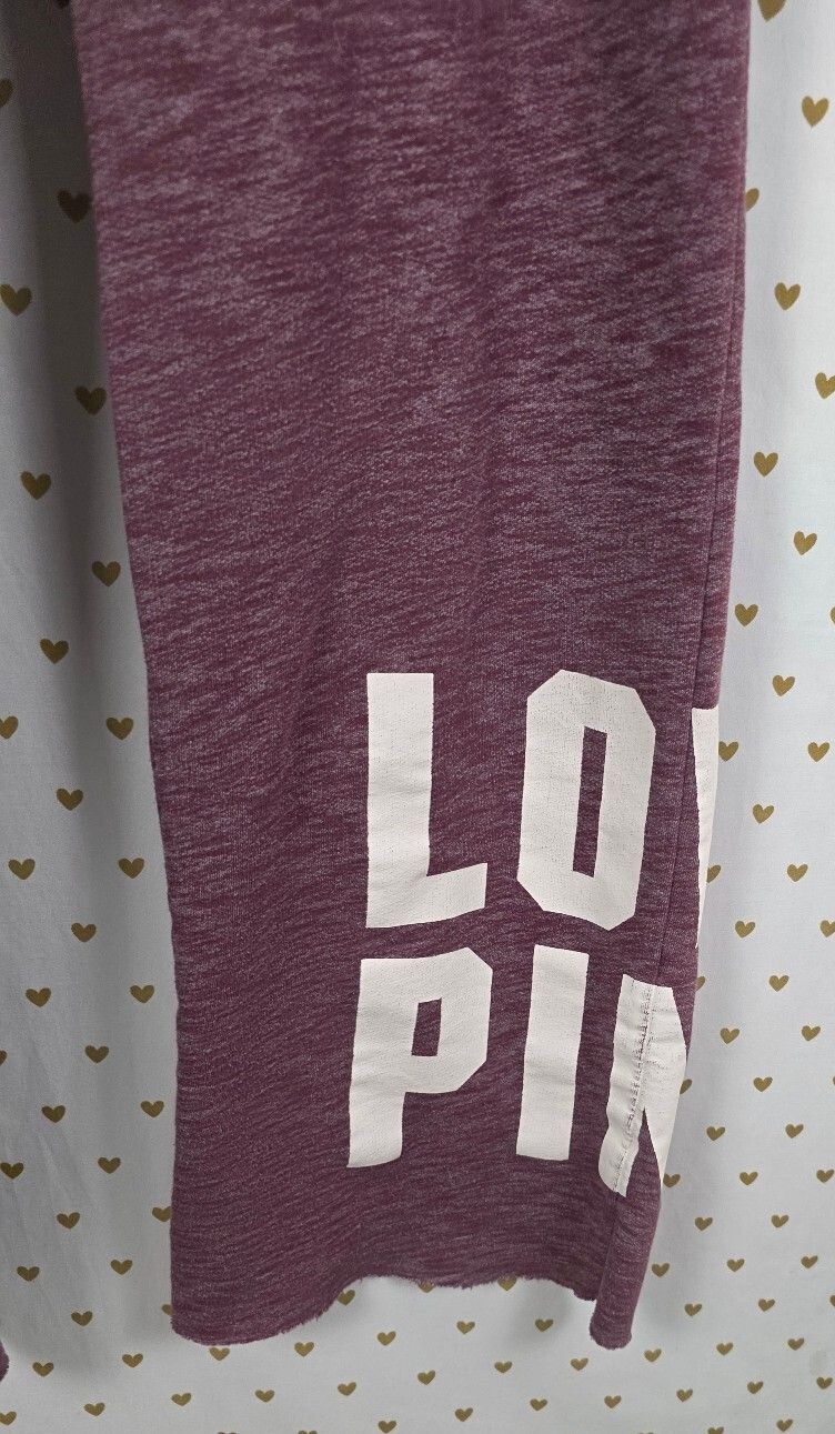 Victorias Secret PINK Diaper Butt Boyfriend Red Love Logo Flare Sweats XS