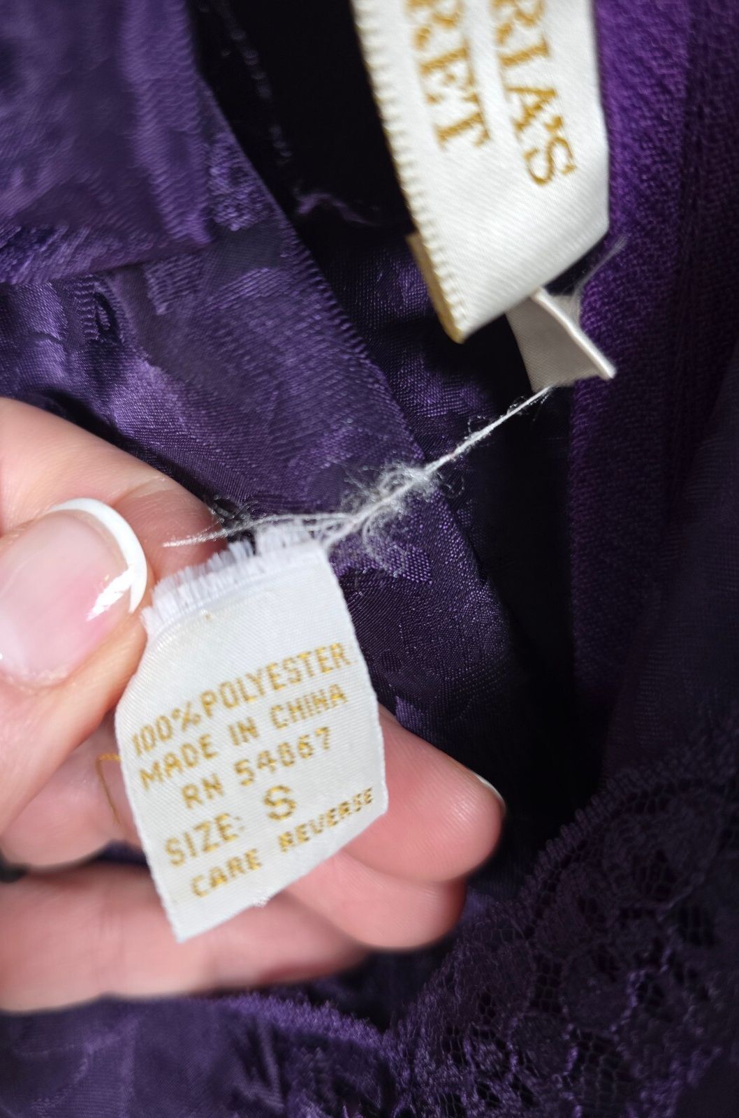 Vintage Victoria's Secret Gold Label Purple Jacquard Teddy Bodysuit S Bows